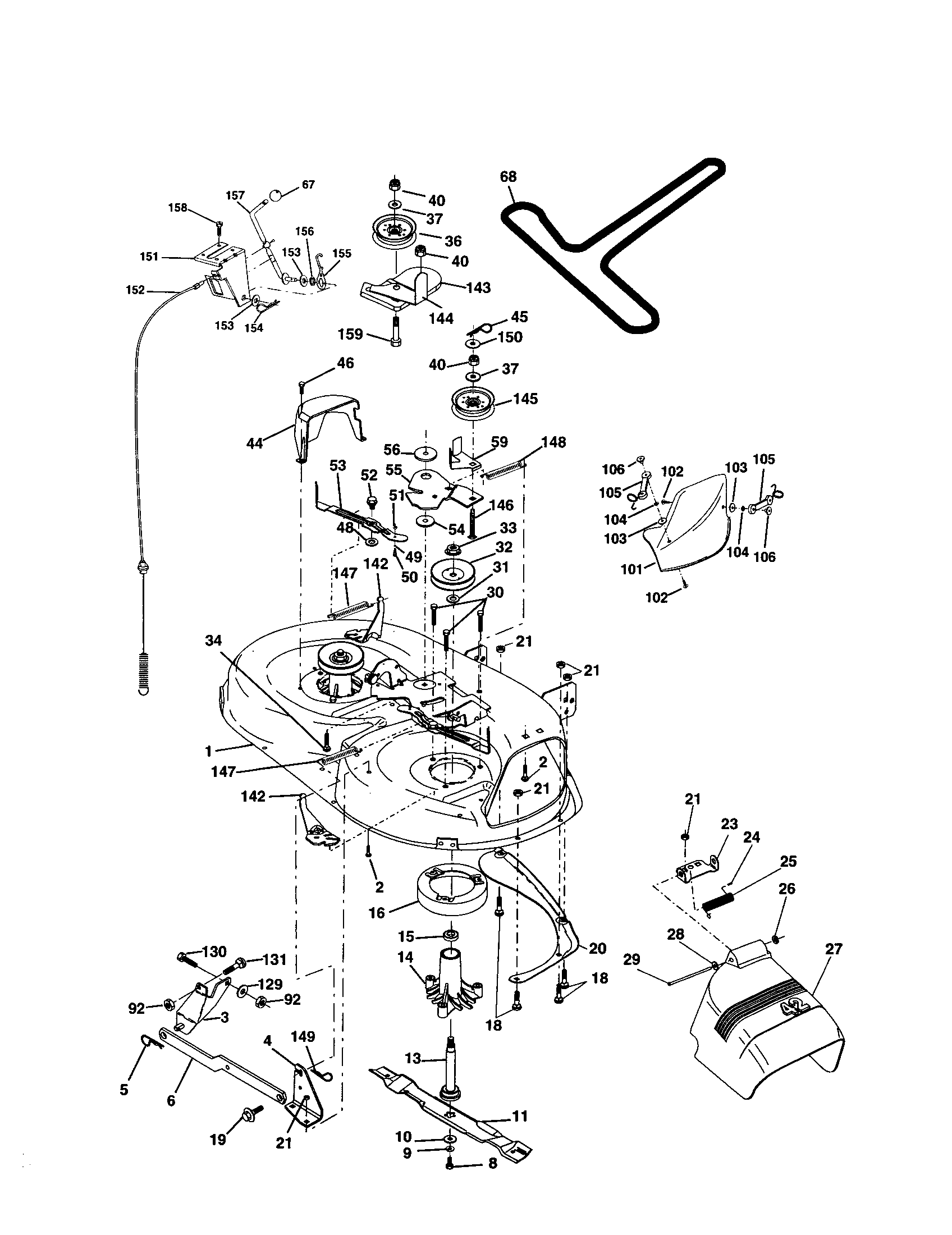 Craftsman 917277040 mower deck diagram