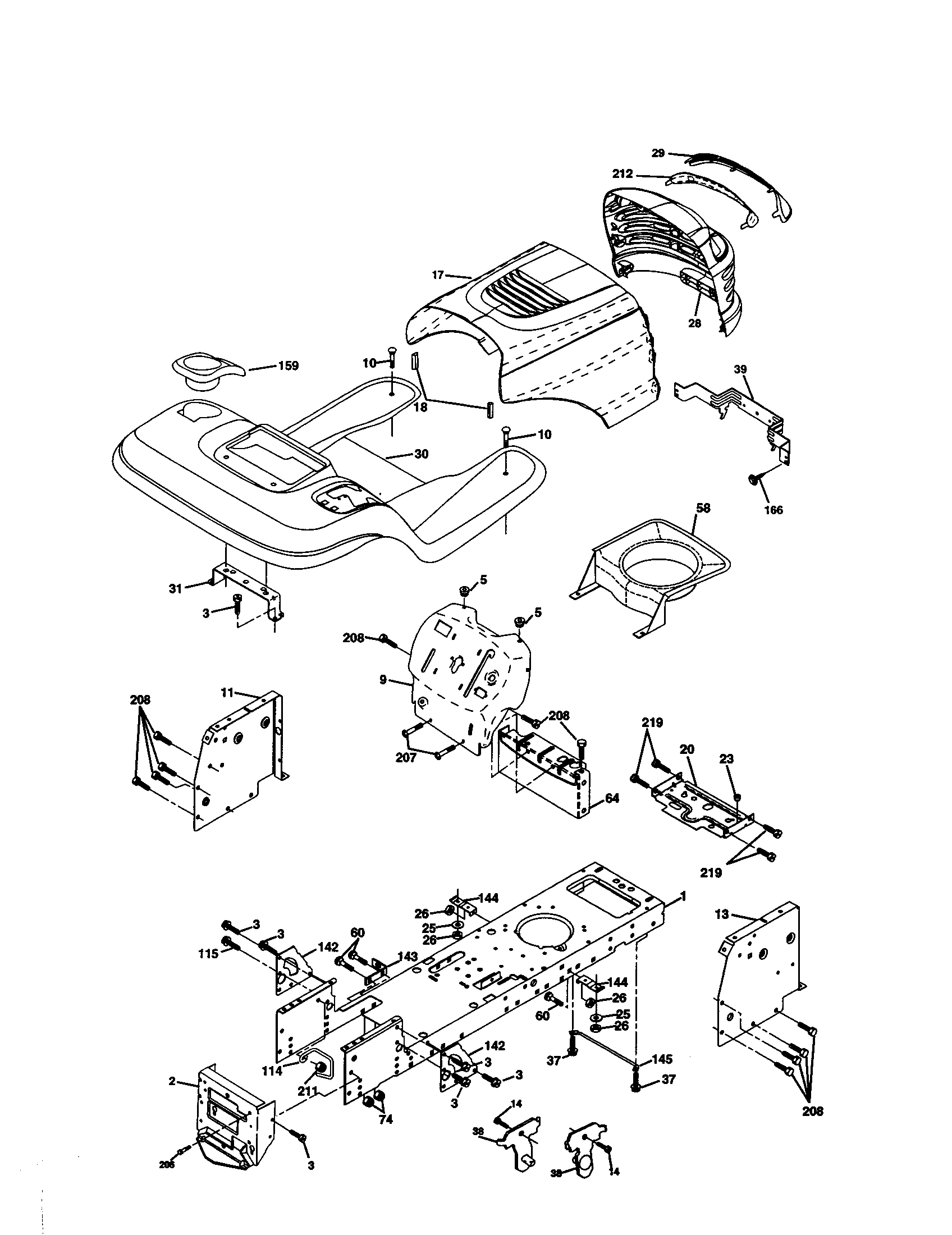 Craftsman 917277060 chassis and enclosures diagram