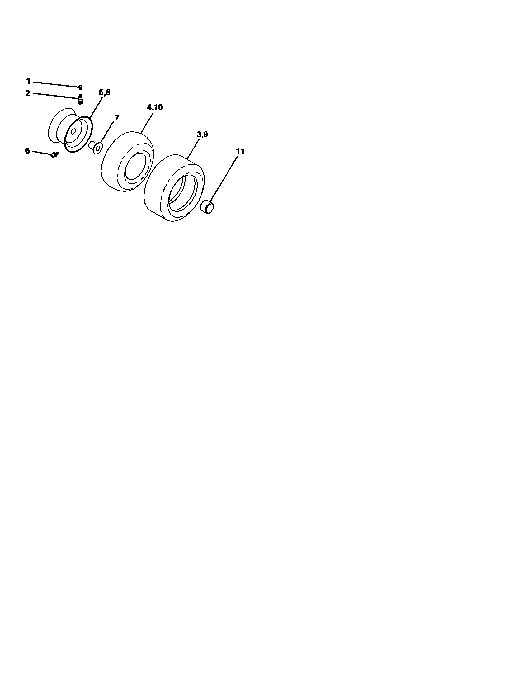 Craftsman 917277060 wheels and tires diagram