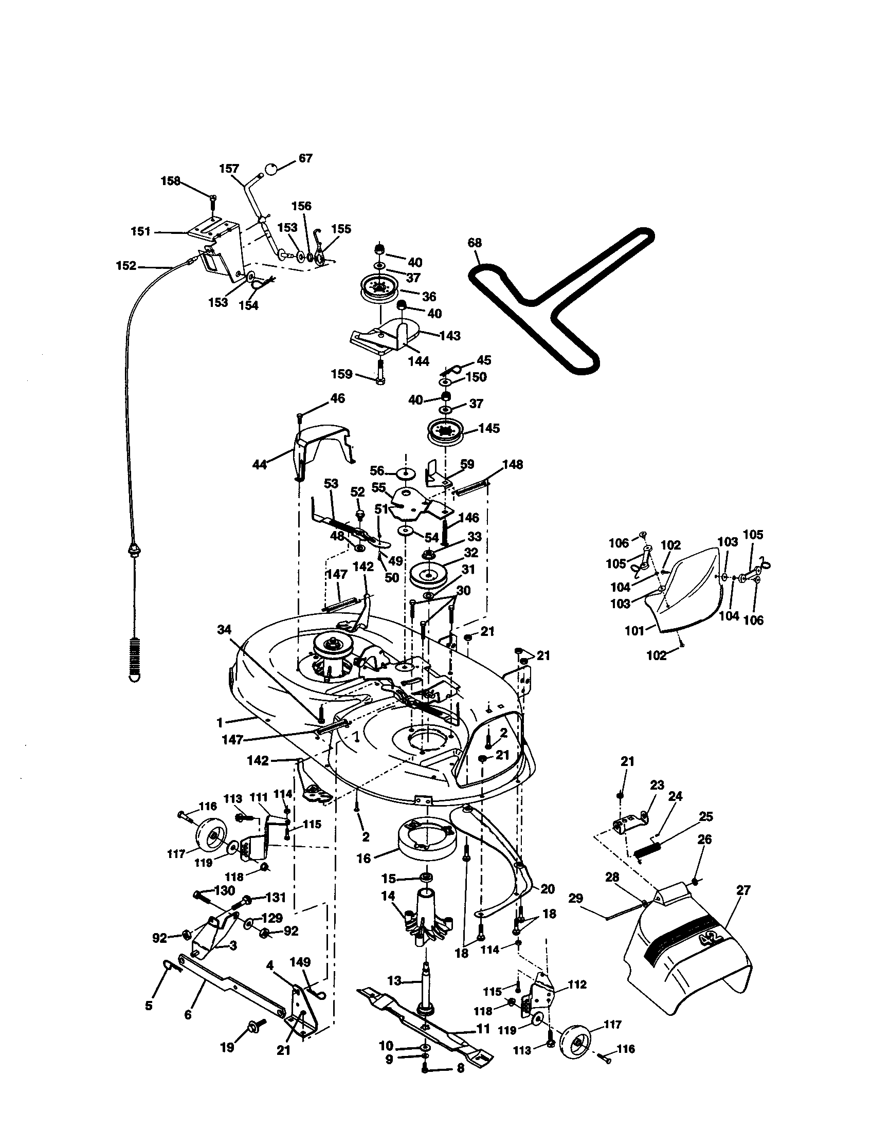 Craftsman 917277060 mower deck diagram