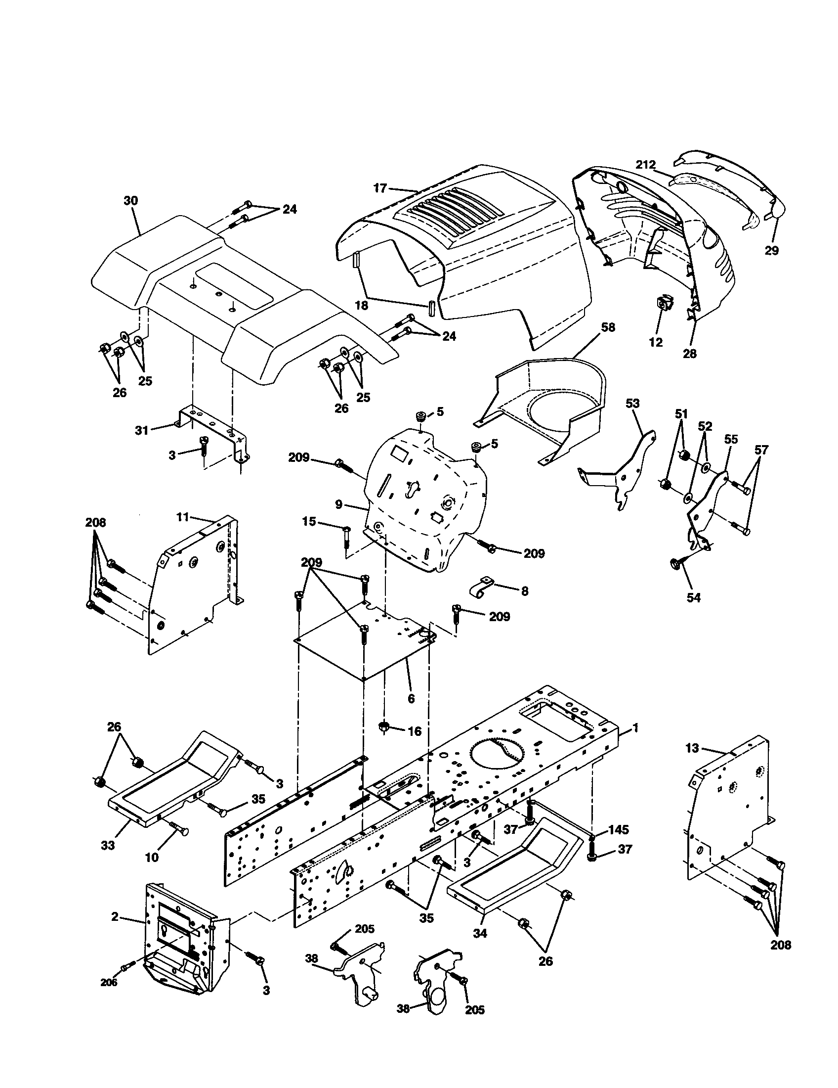 Craftsman 917277010 chassis and enclosures diagram