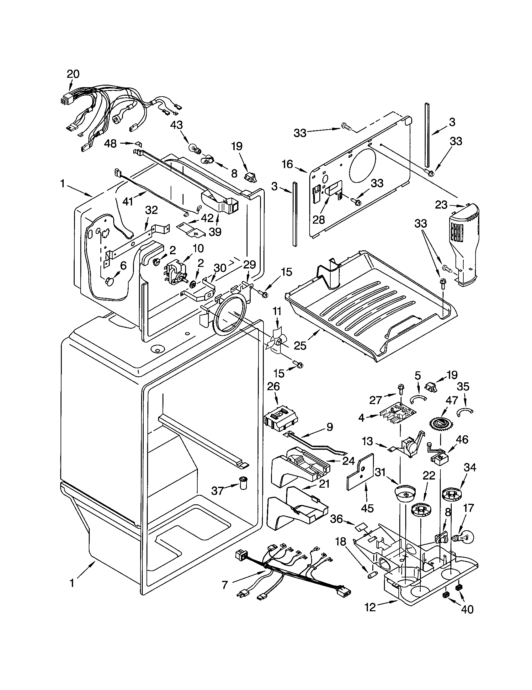 Kenmore 10661282102 liner diagram