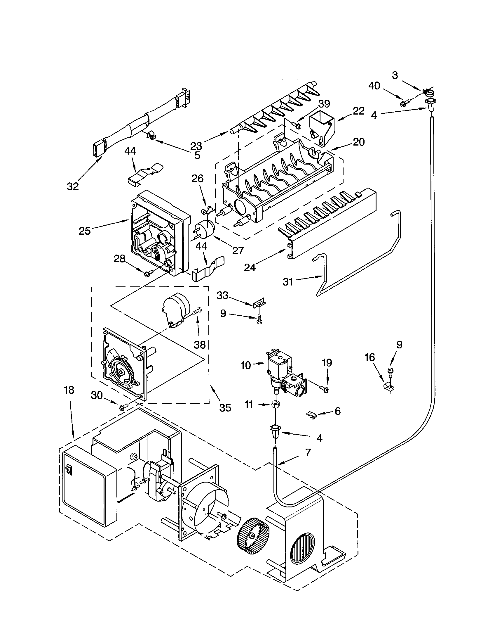 Kenmore 10661282102 icemaker diagram
