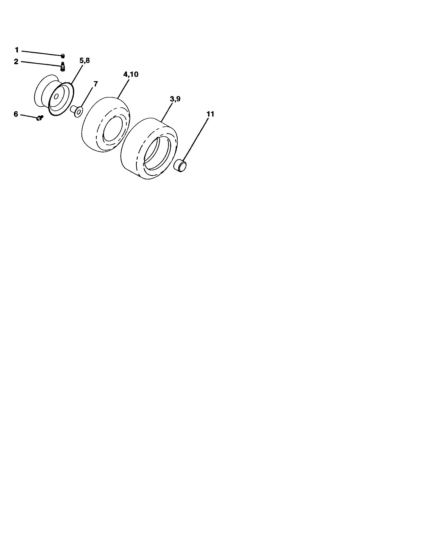 Craftsman 917277020 wheels and tires diagram