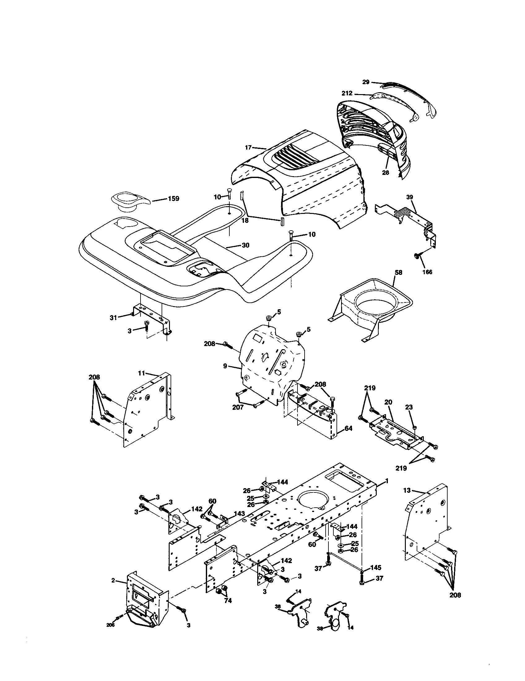 Craftsman 917277050 chassis and enclosures diagram