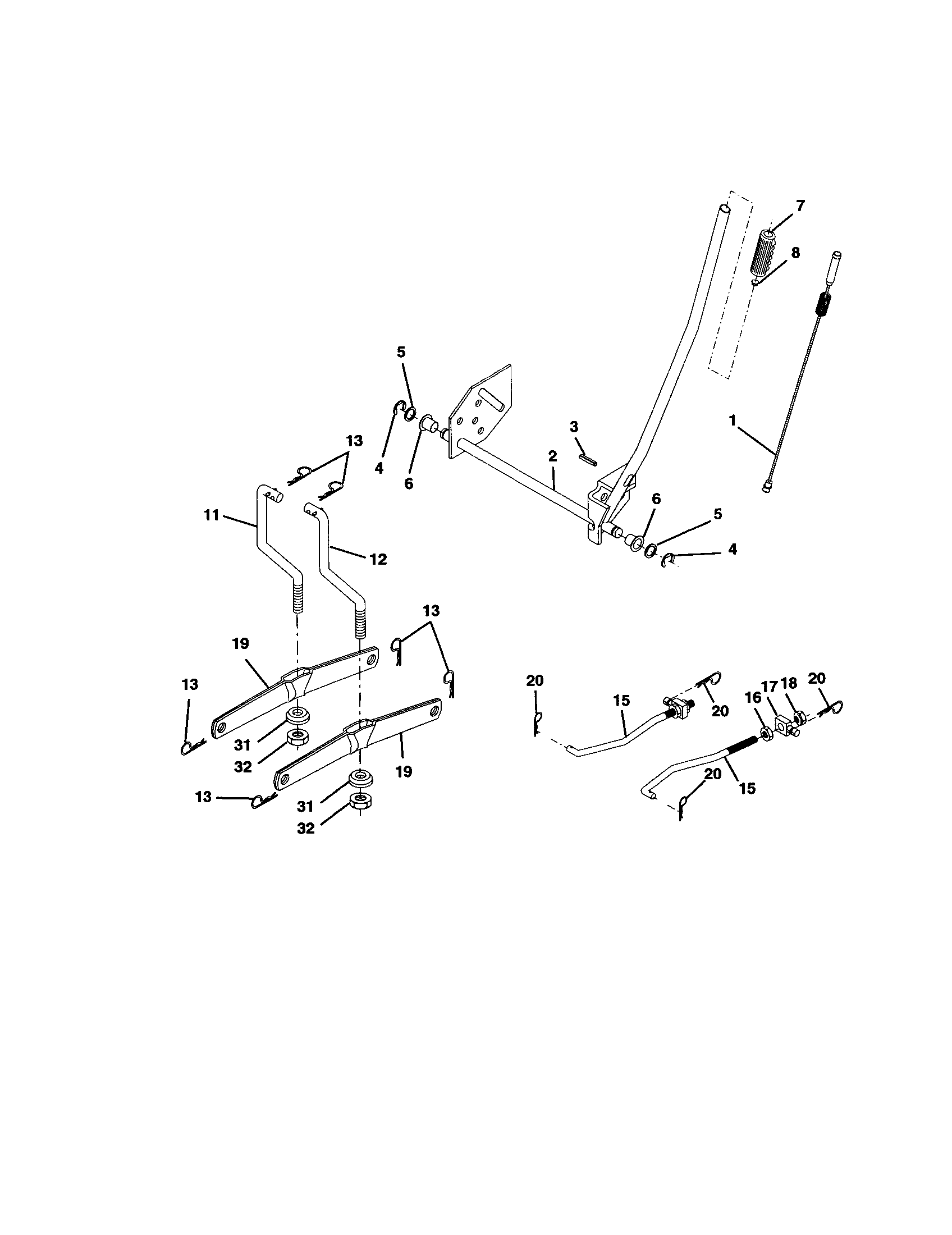 Craftsman 917277050 lift assembly diagram