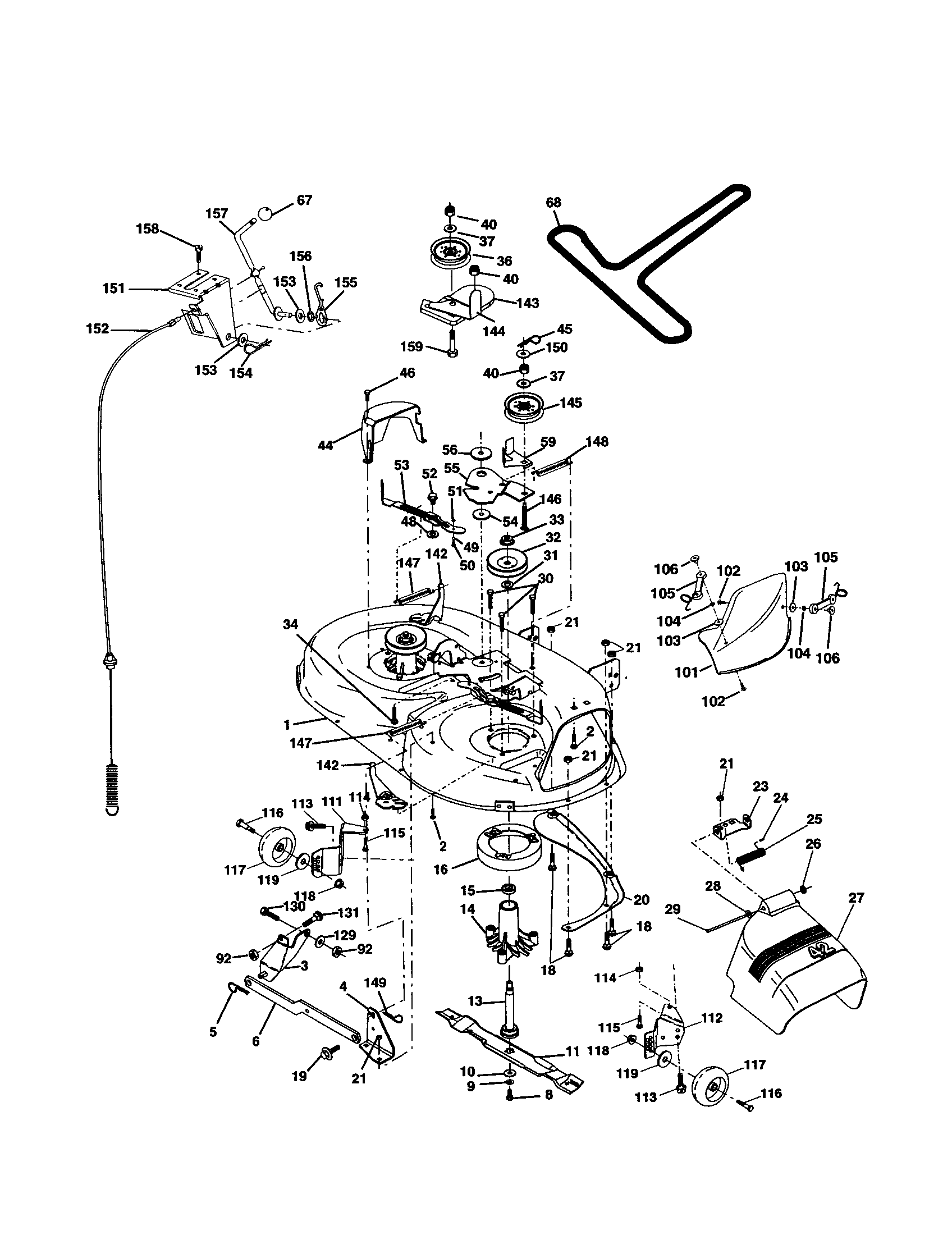 Craftsman 917277050 mower deck diagram