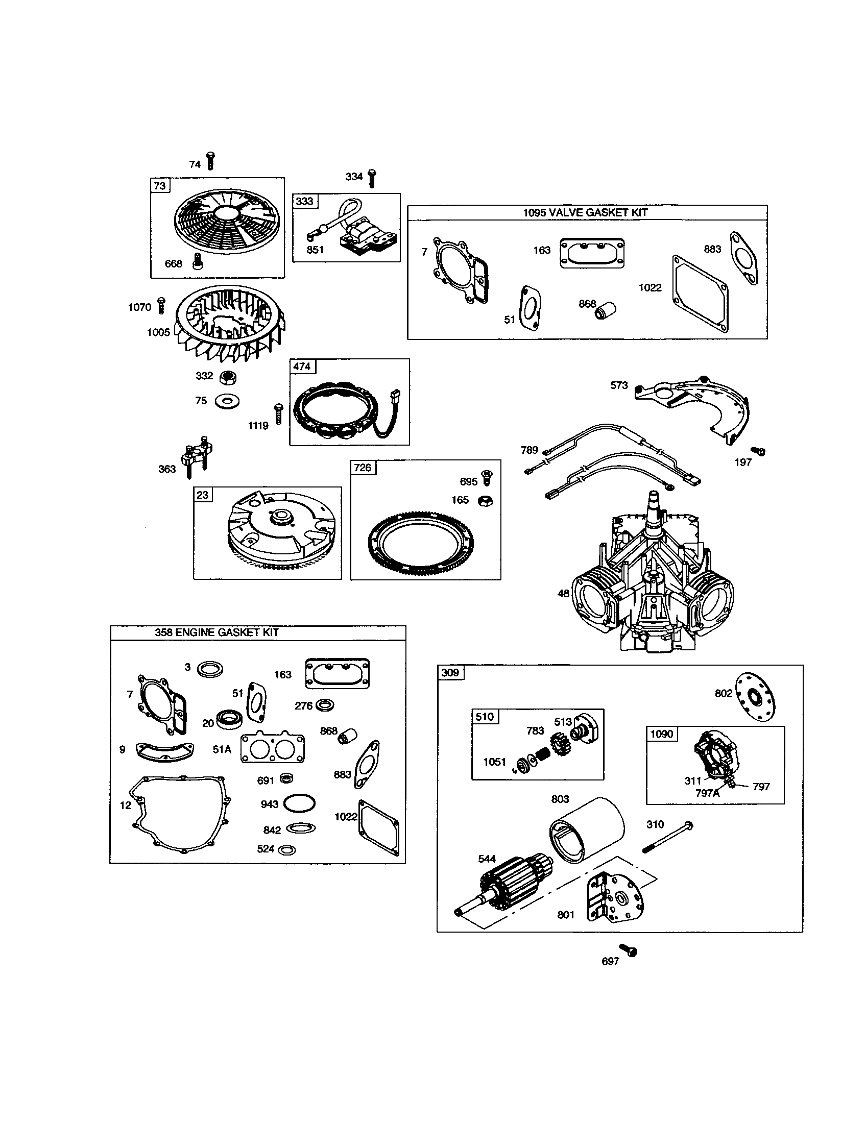 Craftsman 917277050 short block/motor-starter diagram