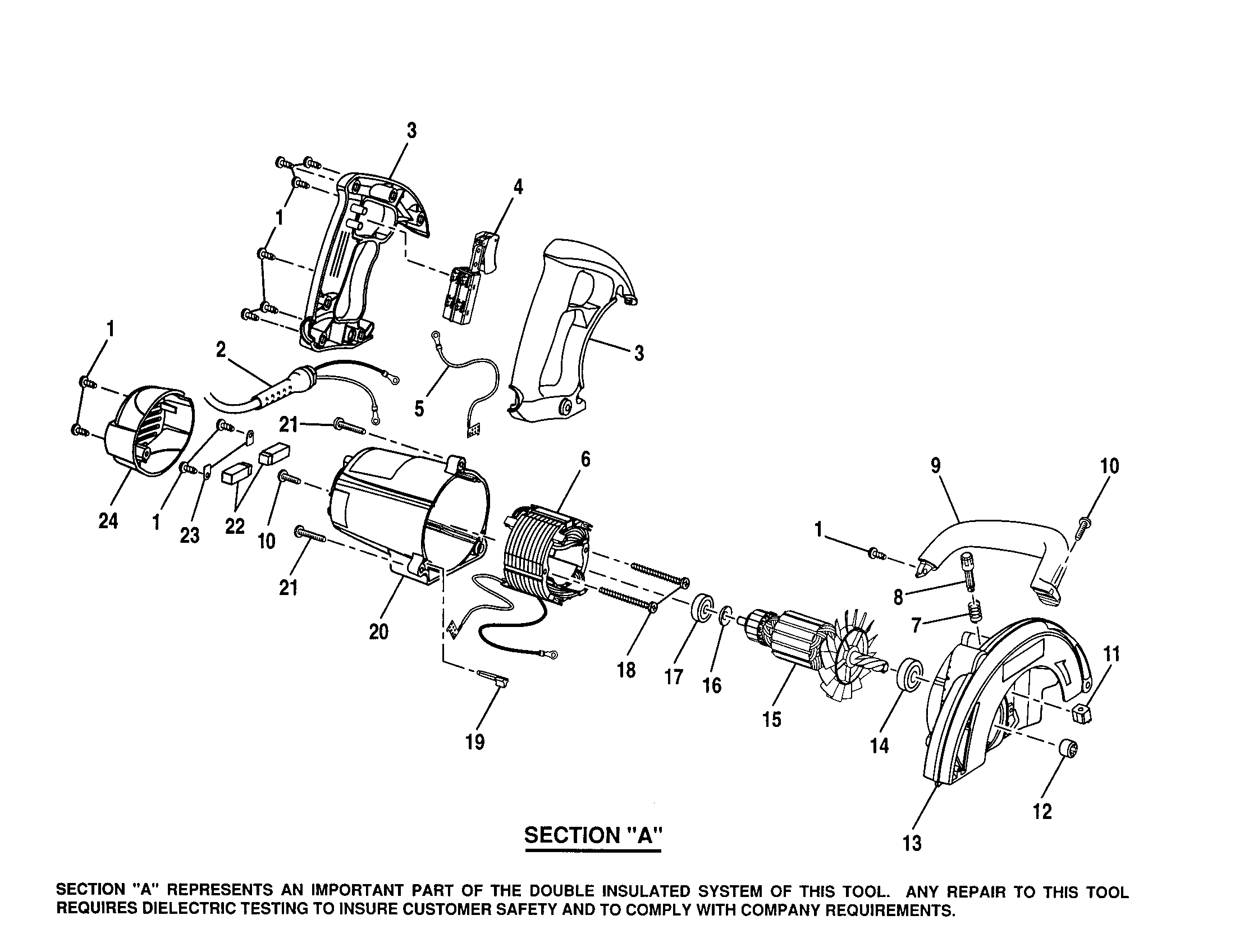 Craftsman 3152711080 handle/housing diagram