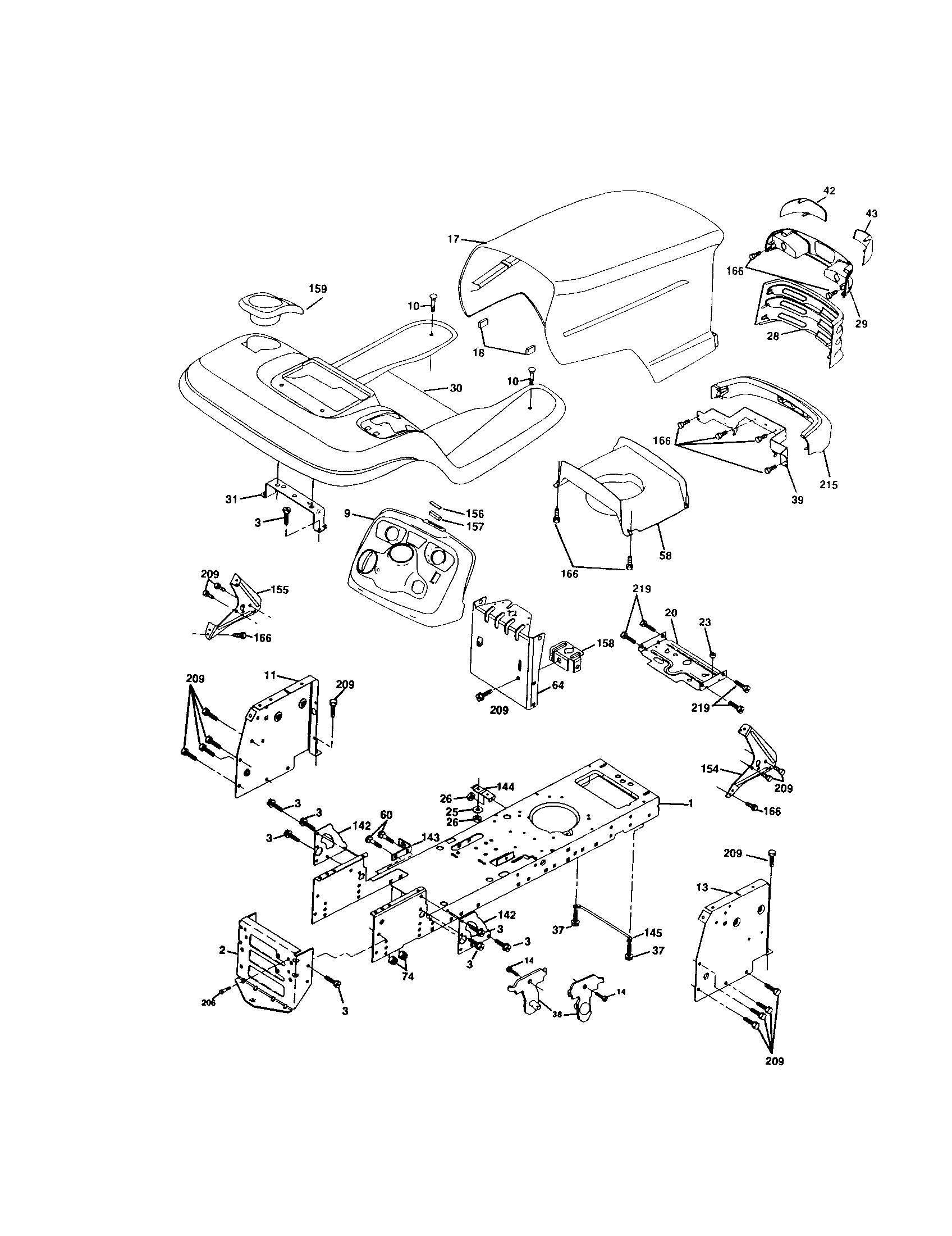 Craftsman 917272245 chassis and enclosures diagram