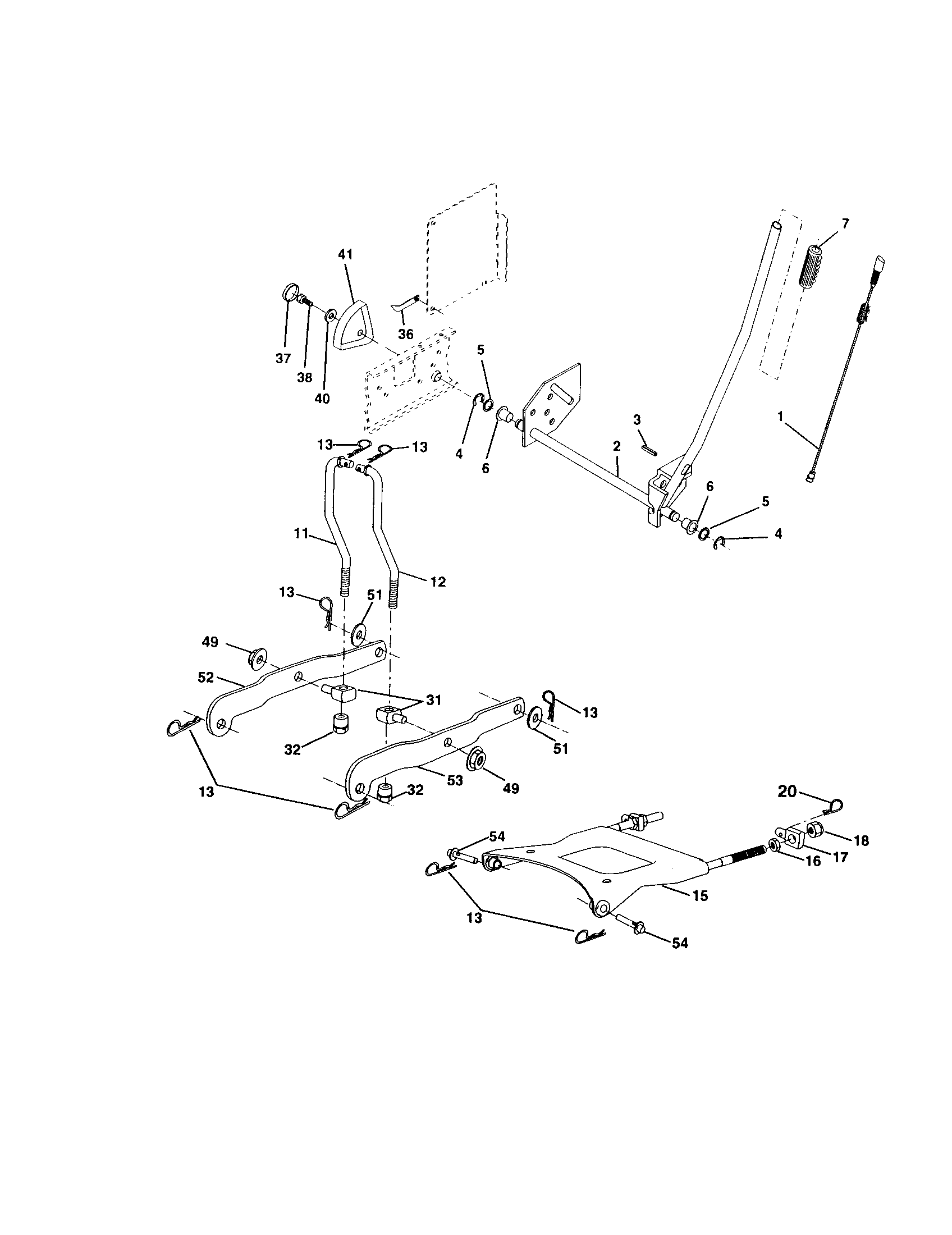 Craftsman 917272245 lift assembly diagram