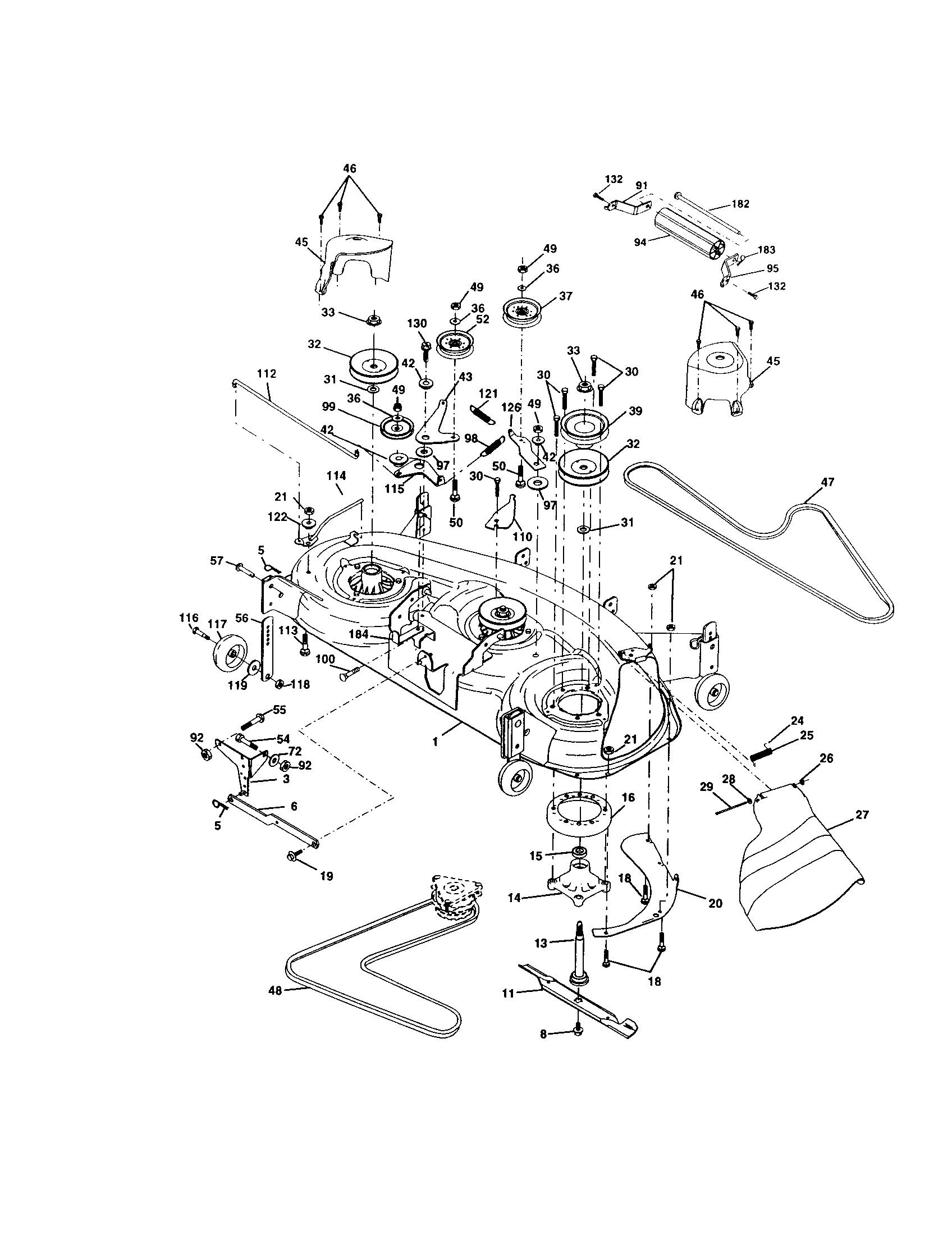 Craftsman 917272245 mower deck diagram
