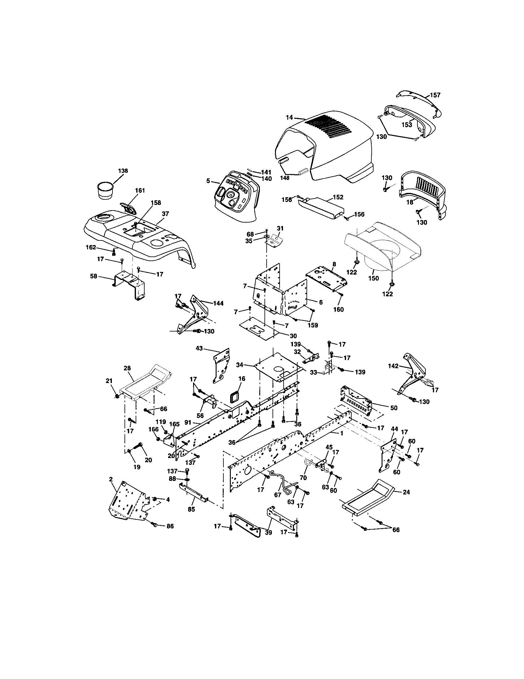 Craftsman 917275013 chassis and enclosures diagram