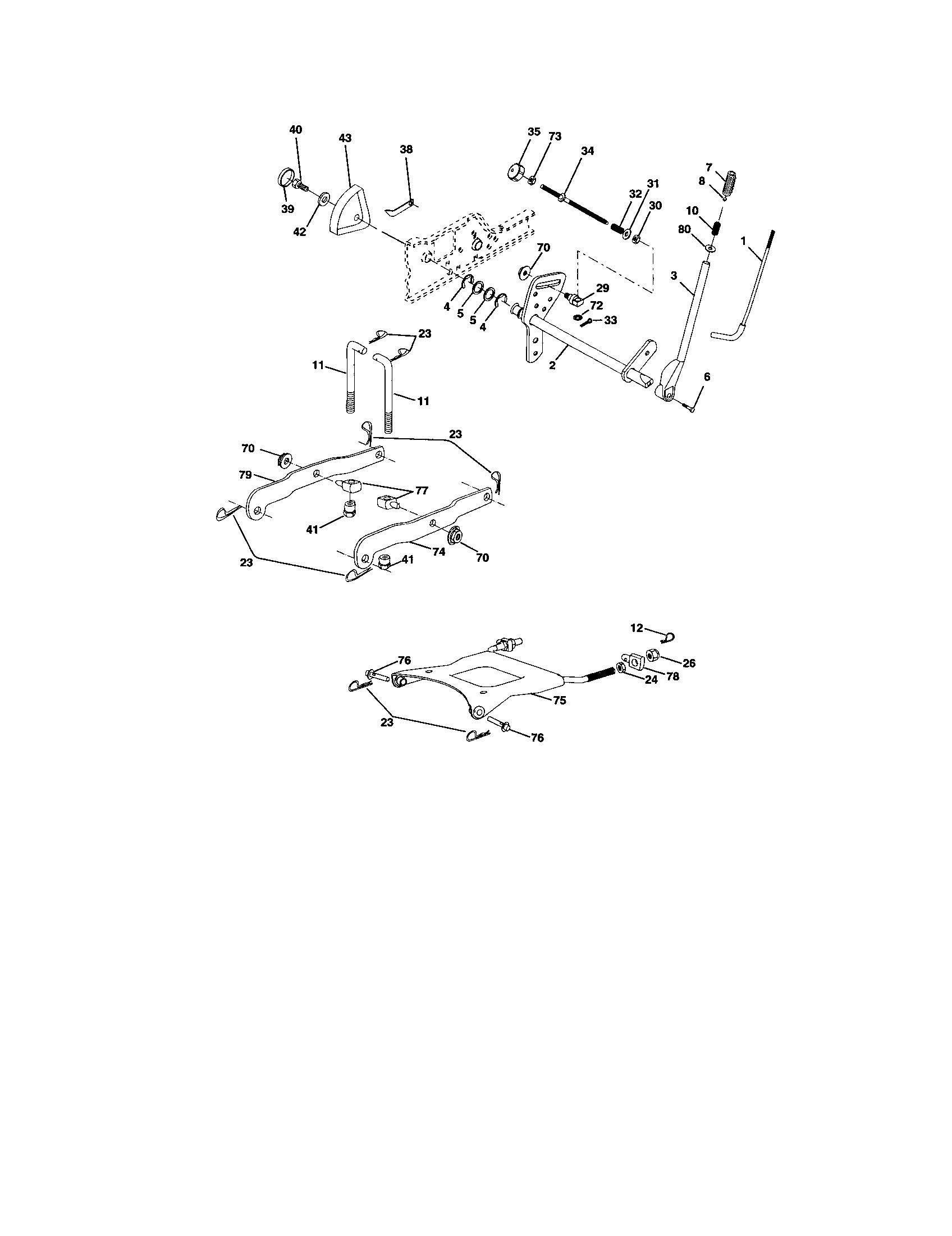 Craftsman 917275013 lift assembly diagram