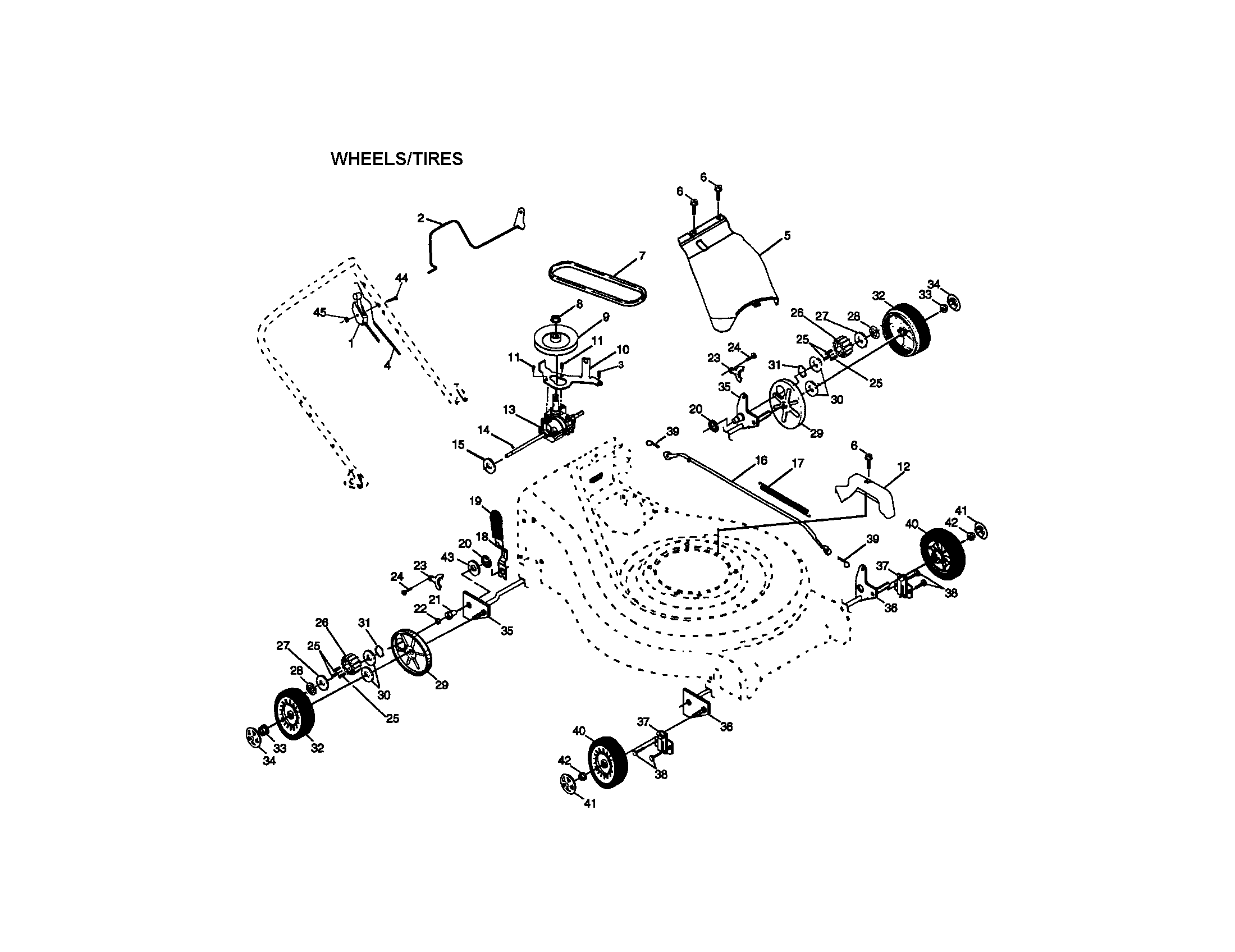 Craftsman 917379812 wheels/tires diagram