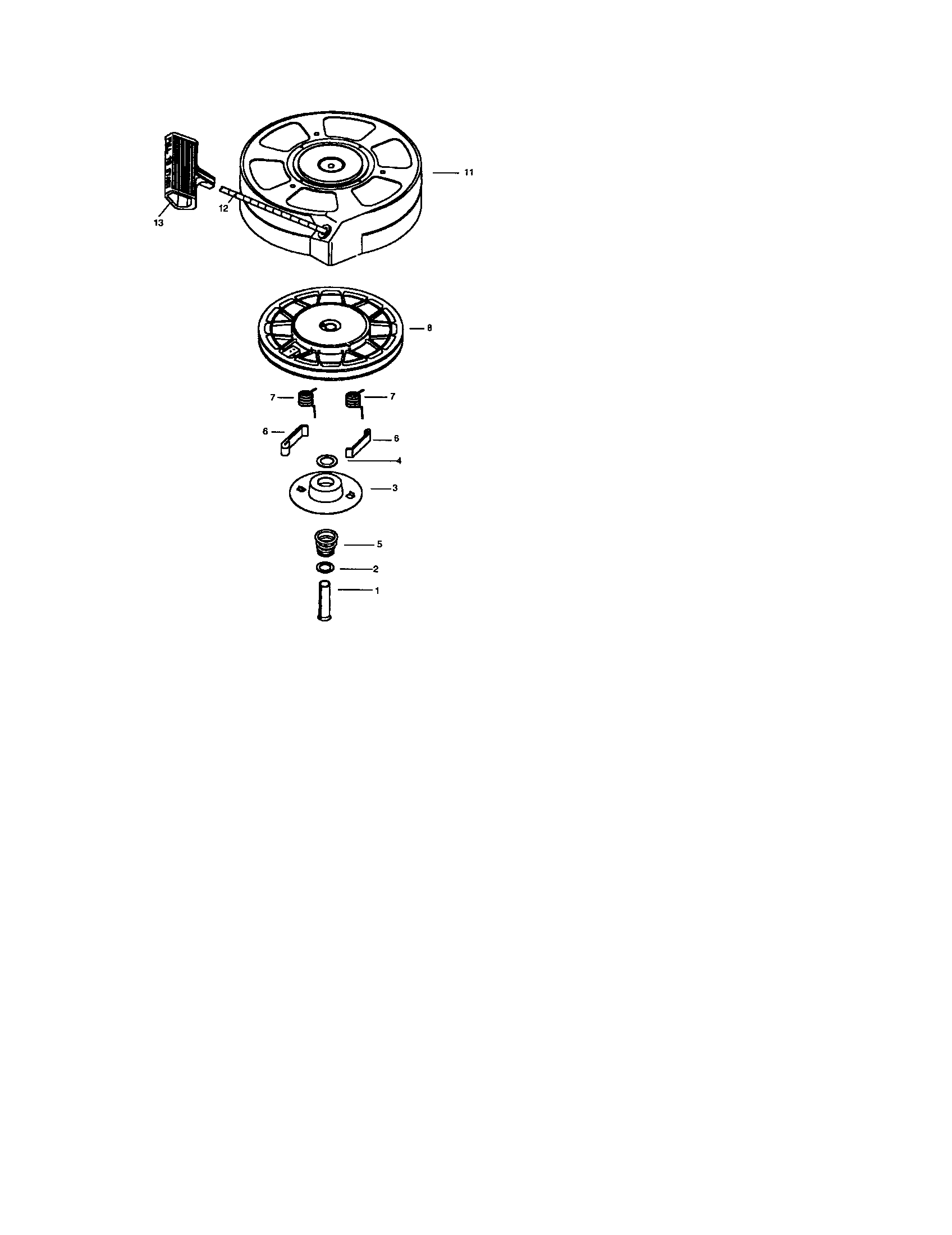 Craftsman 917378421 recoil starter diagram