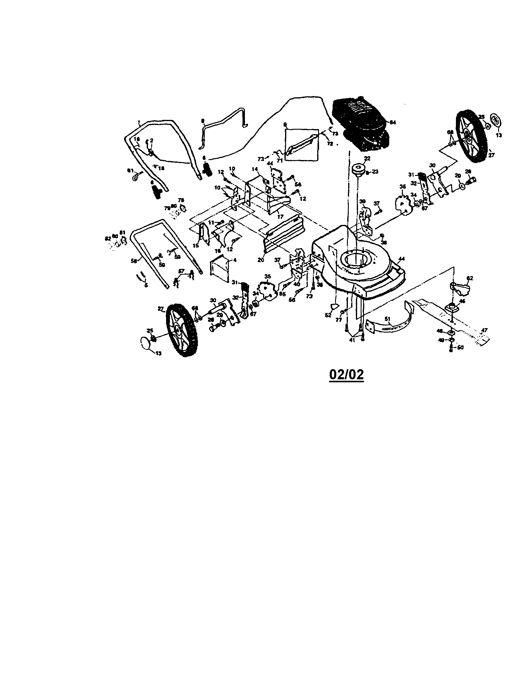 Craftsman 917377391 engine/handle/housing diagram