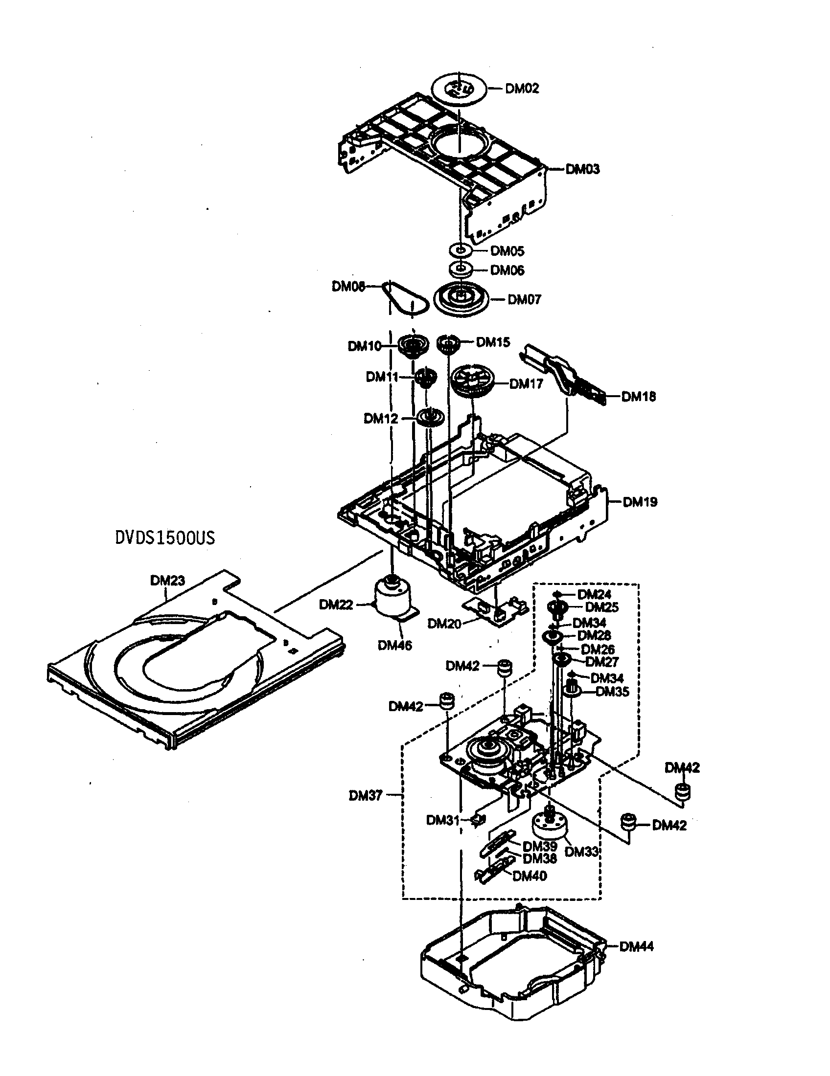 Sanyo DVD-S1500US2 unit(dvds1500us) diagram