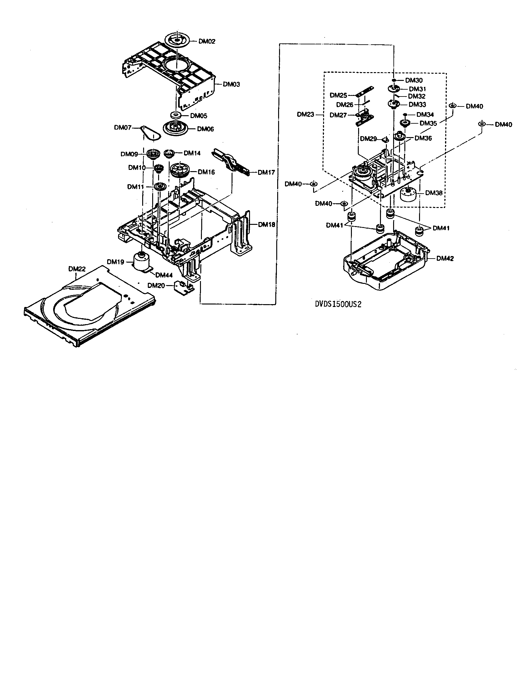 Sanyo DVD-S1500US2 unit(dvds1500us2) diagram