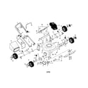 Craftsman 917389612 engine/handle/wheels/tires diagram