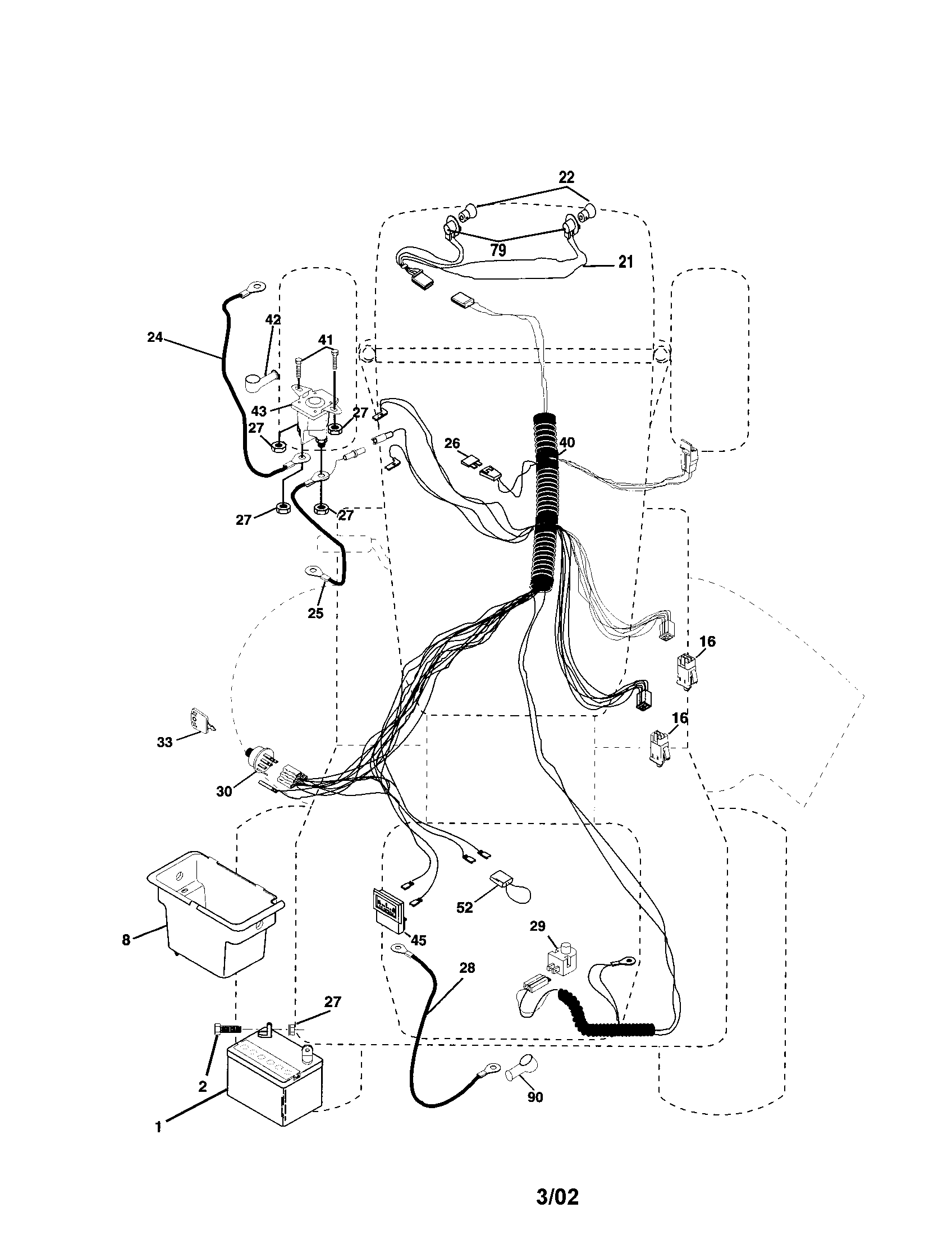 Poulan PPR20H42STA electrical diagram