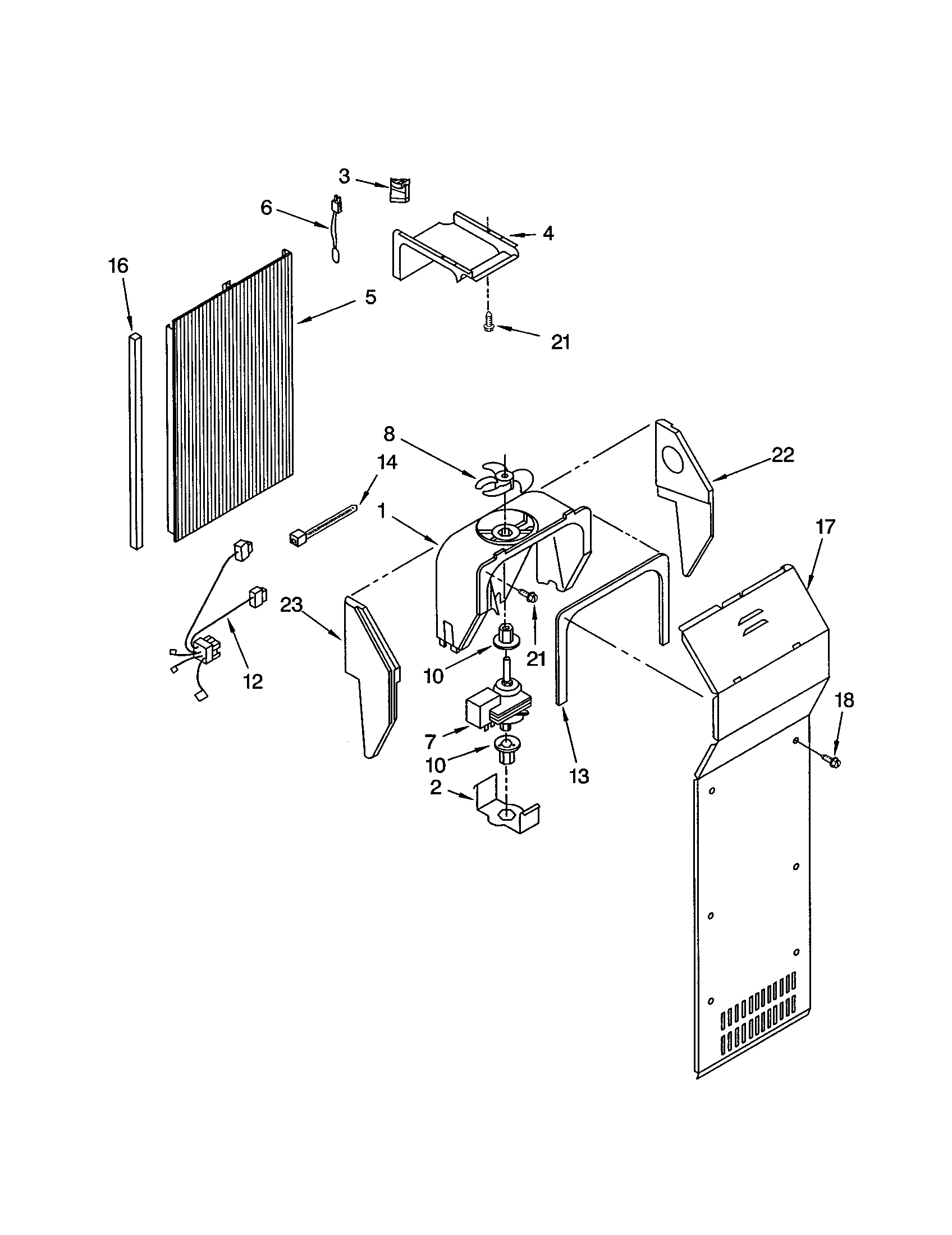 Kenmore 10653602201 air flow diagram