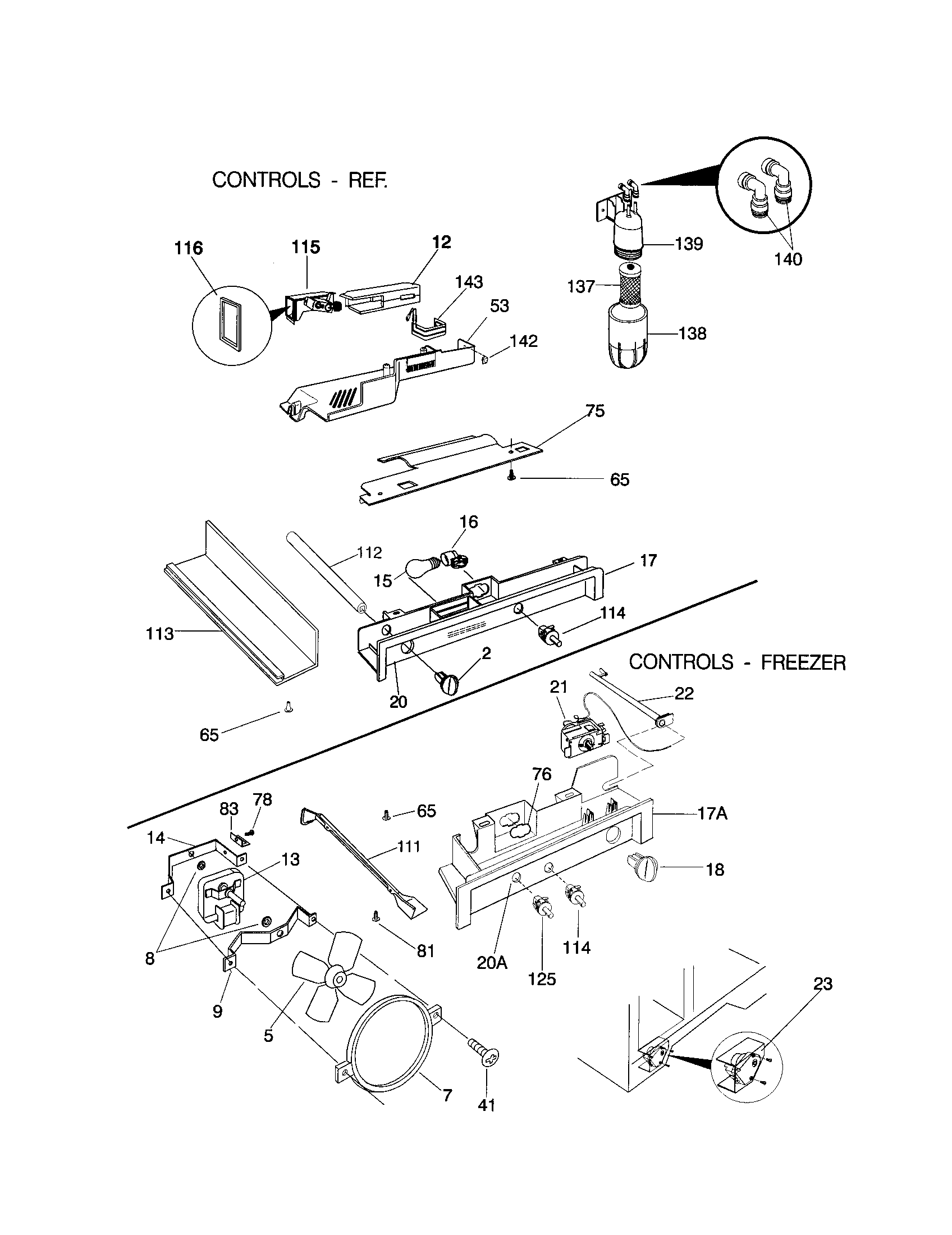 Frigidaire FRS20ZGGD3 controls diagram