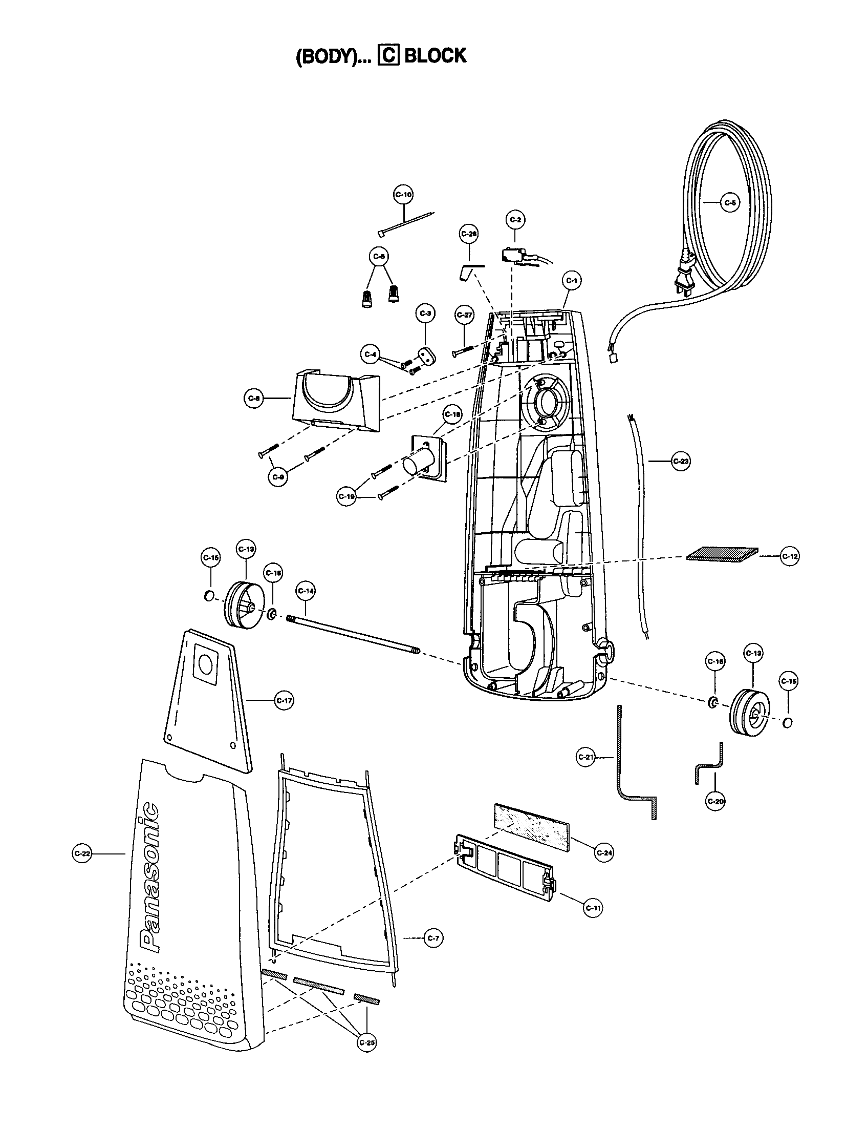 Panasonic MC-V7325 body diagram