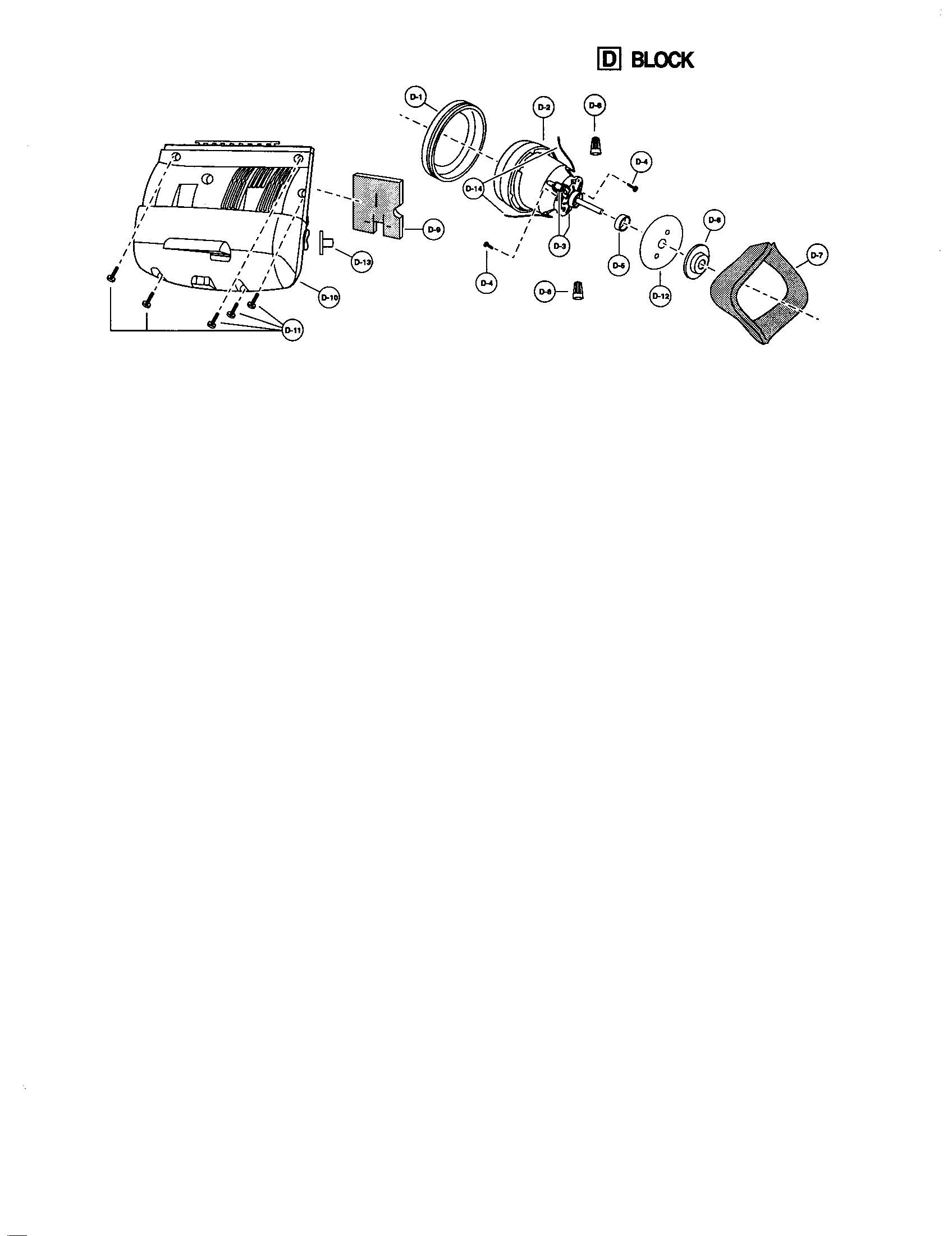 Panasonic MC-V7305 motor case and motor diagram