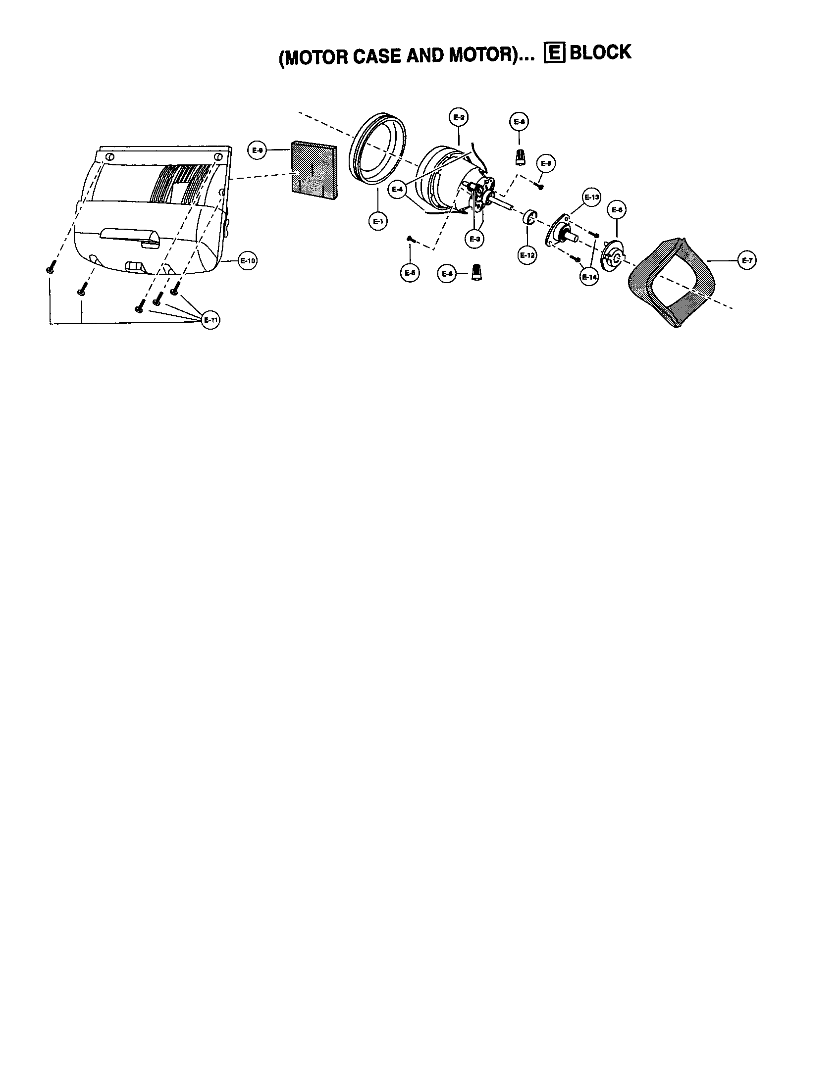 Panasonic MC-V7357 motor case and motor diagram