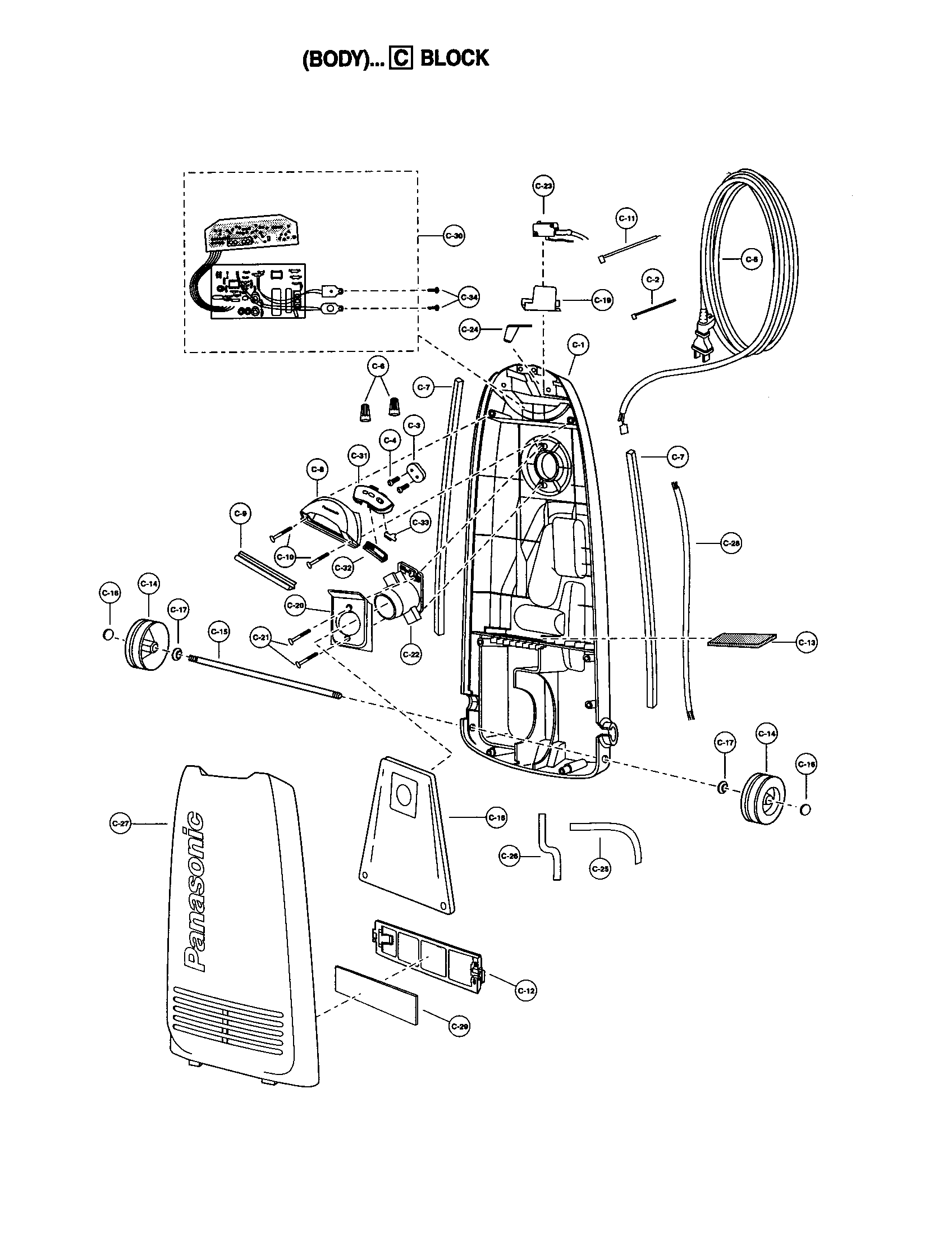 Panasonic MC-V7320-1 body diagram