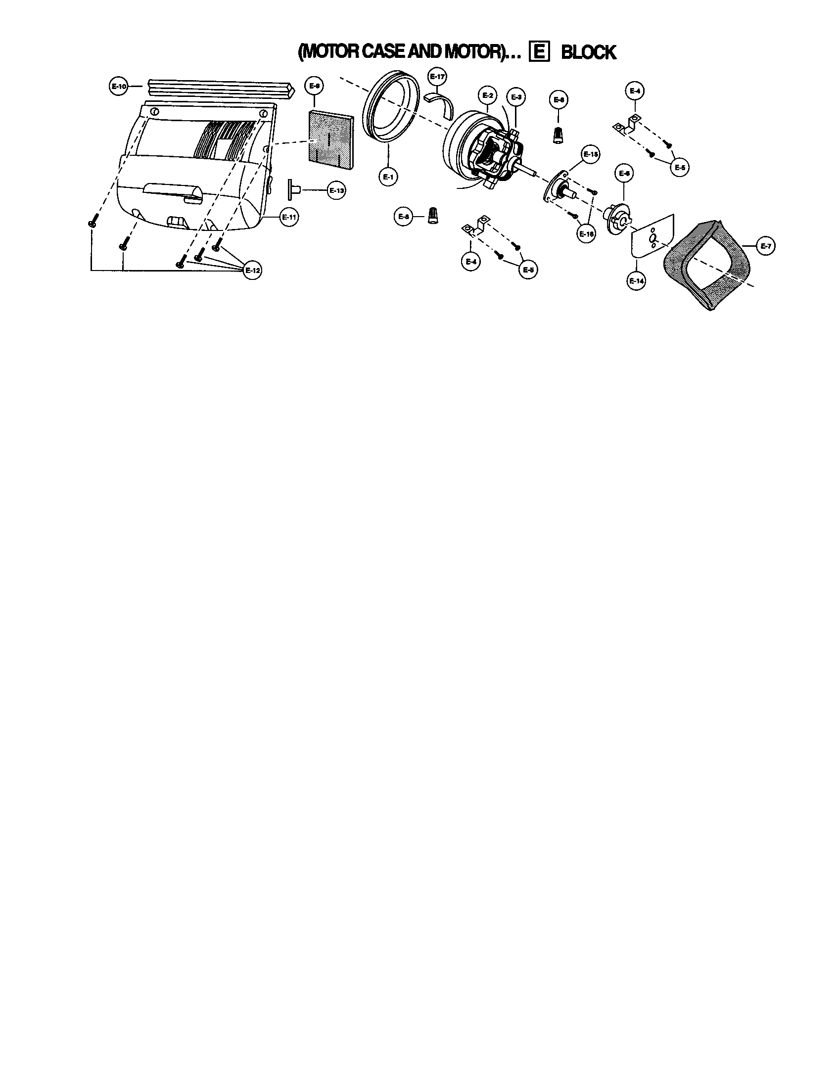 Panasonic MC-V7320-1 motor case and motor diagram