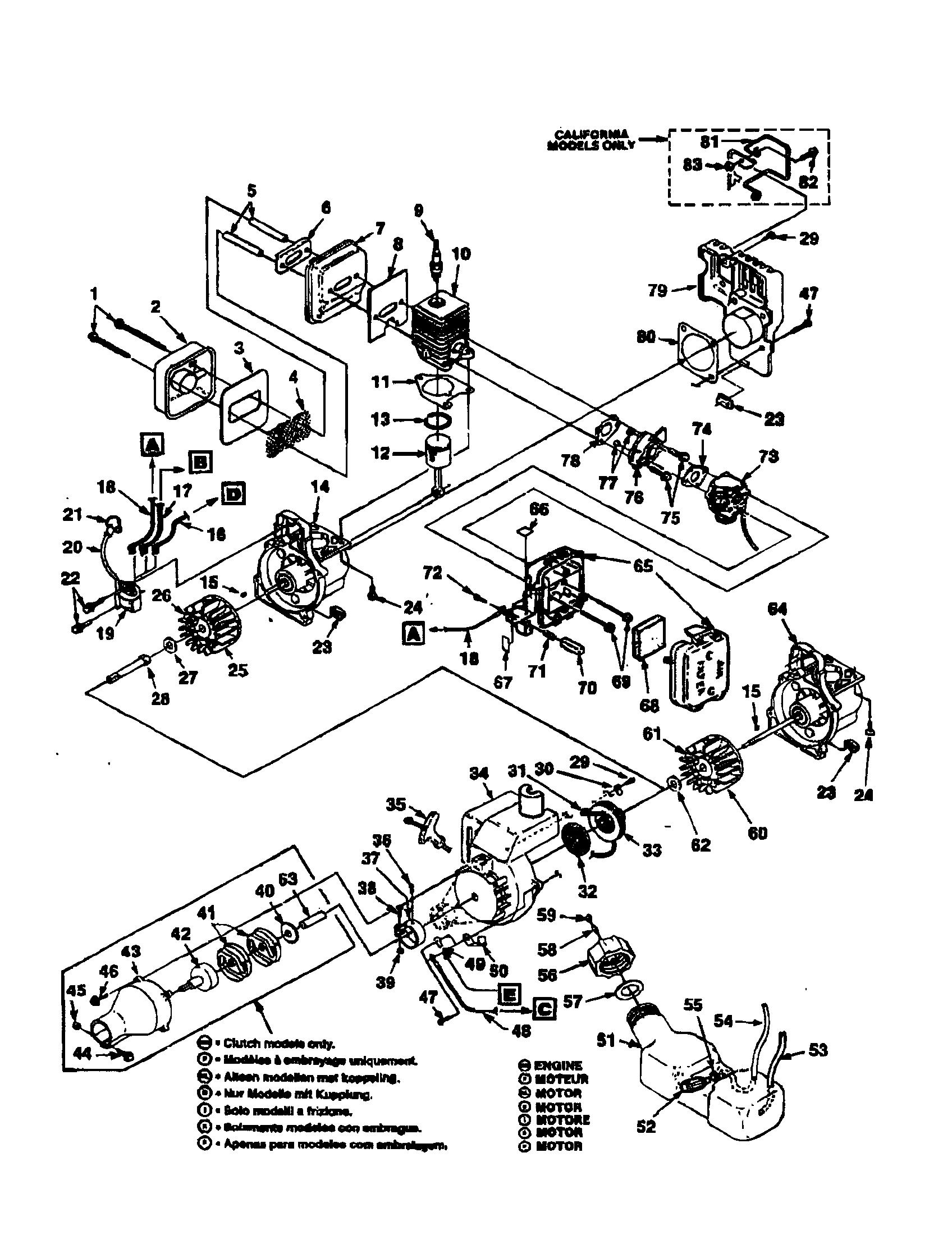 Homelite UT20593-A engine and peripherals diagram
