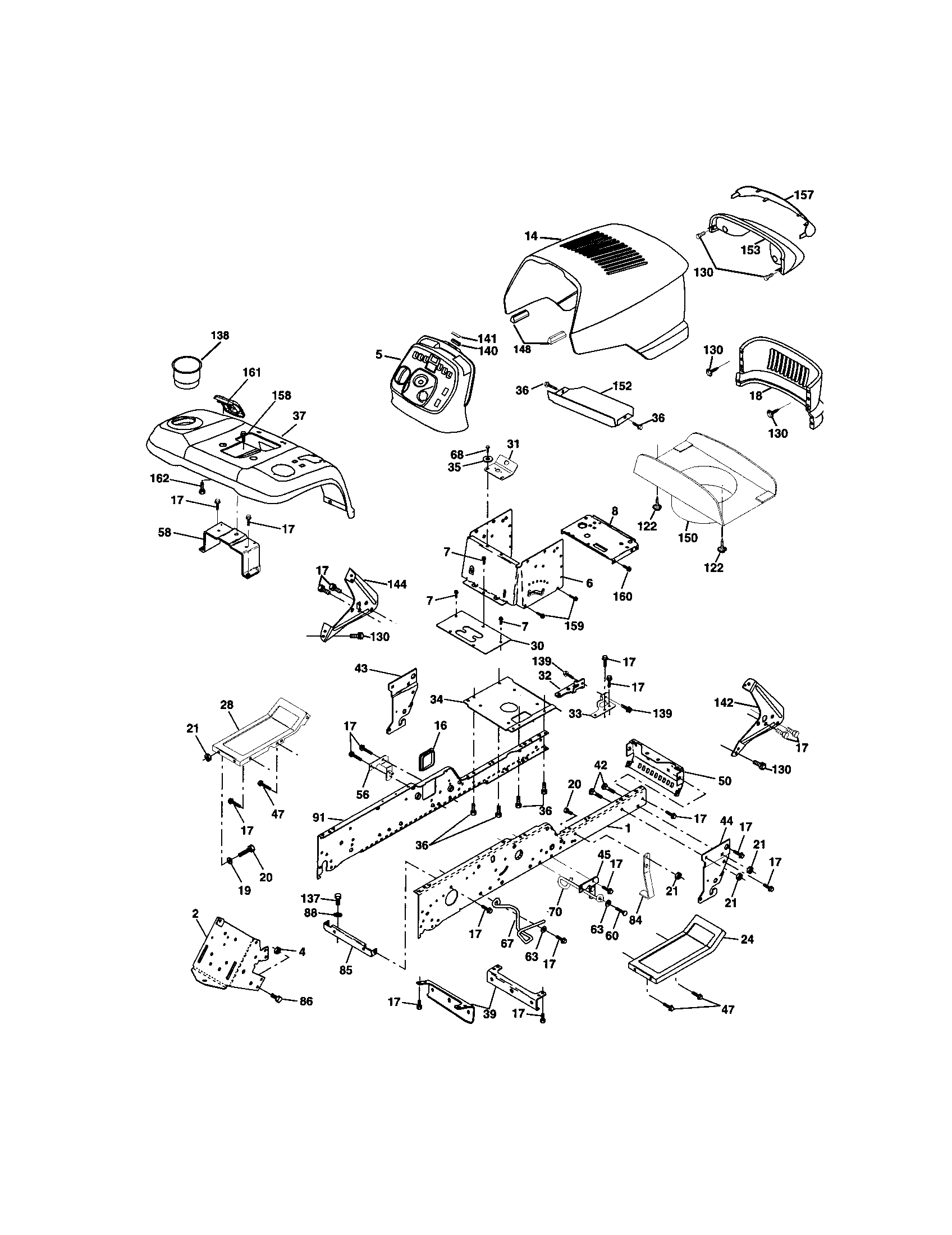 Craftsman 917275034 chassis and enclosures diagram