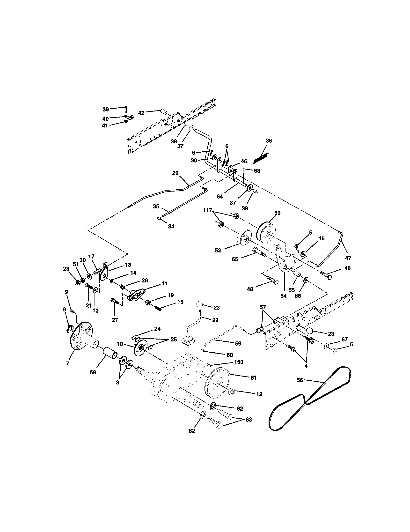 Craftsman 917275034 ground drive diagram