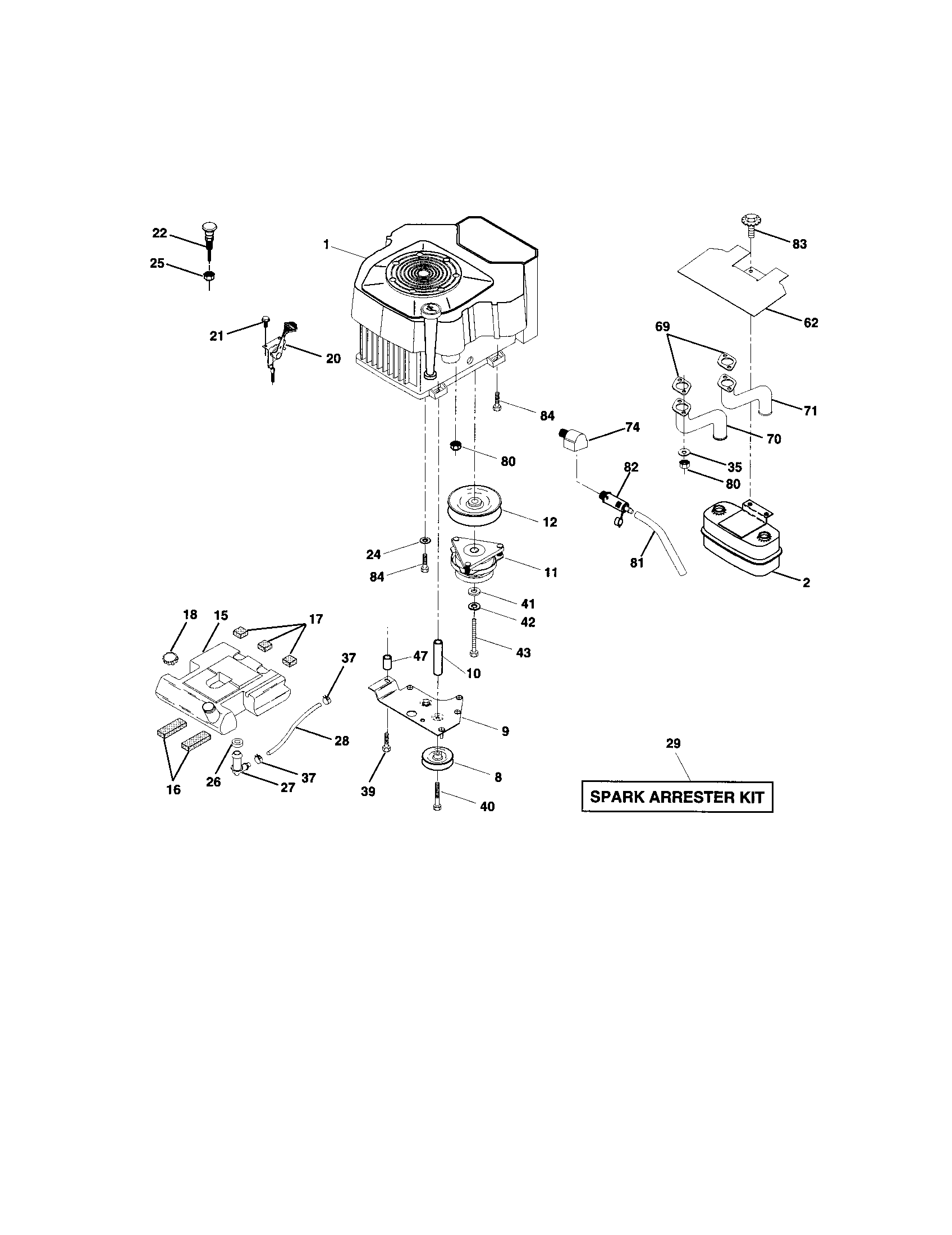 Craftsman 917275034 engine diagram
