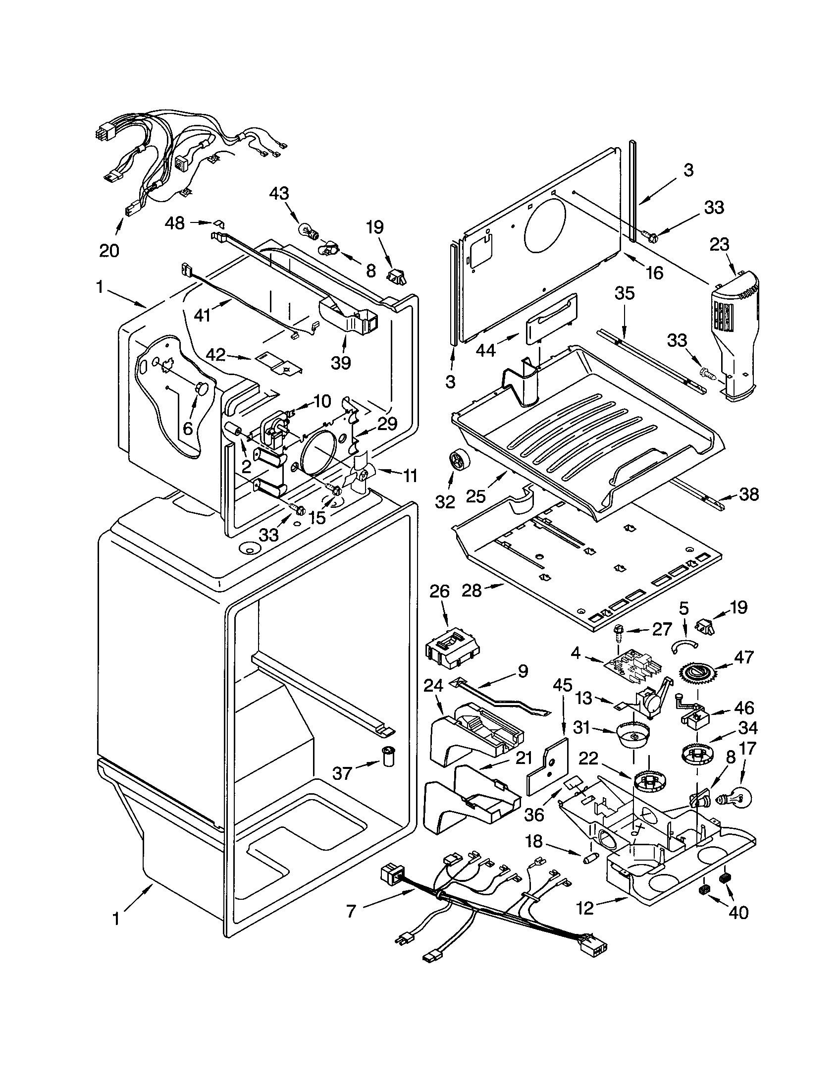 Kenmore 10672299200 liner diagram