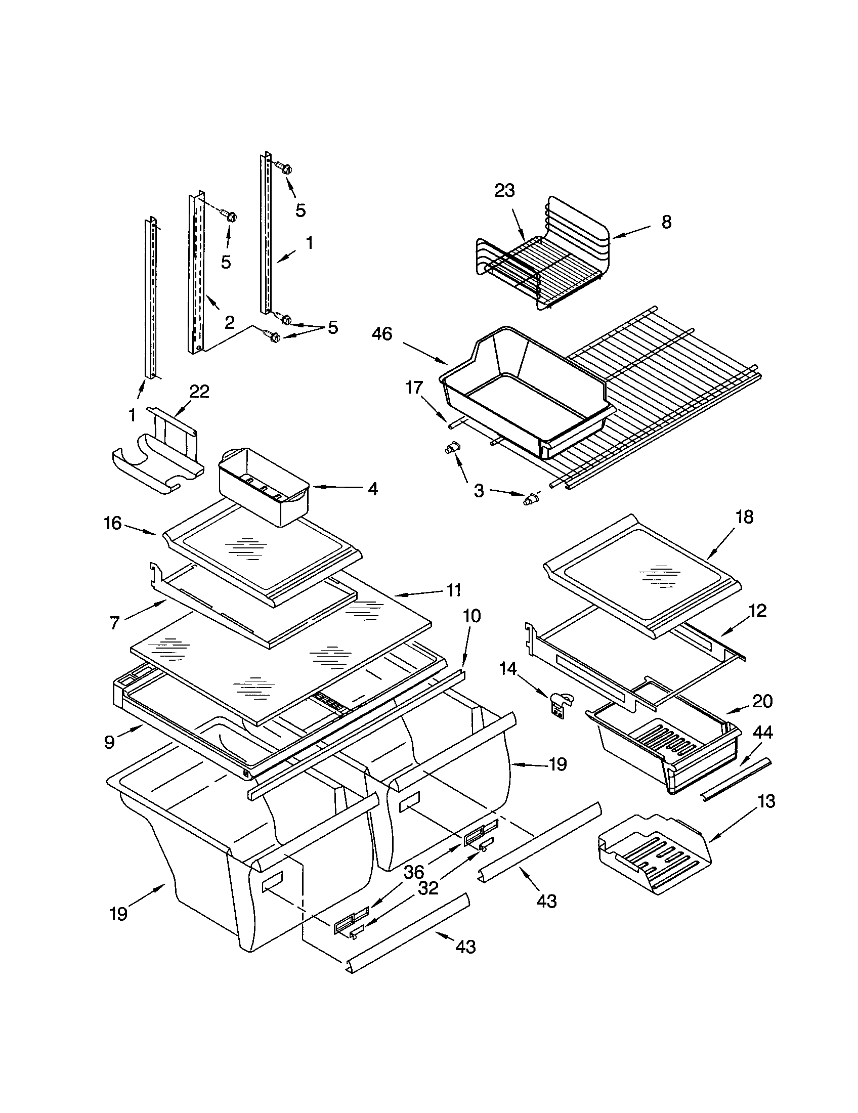 Kenmore 10672299200 shelf diagram
