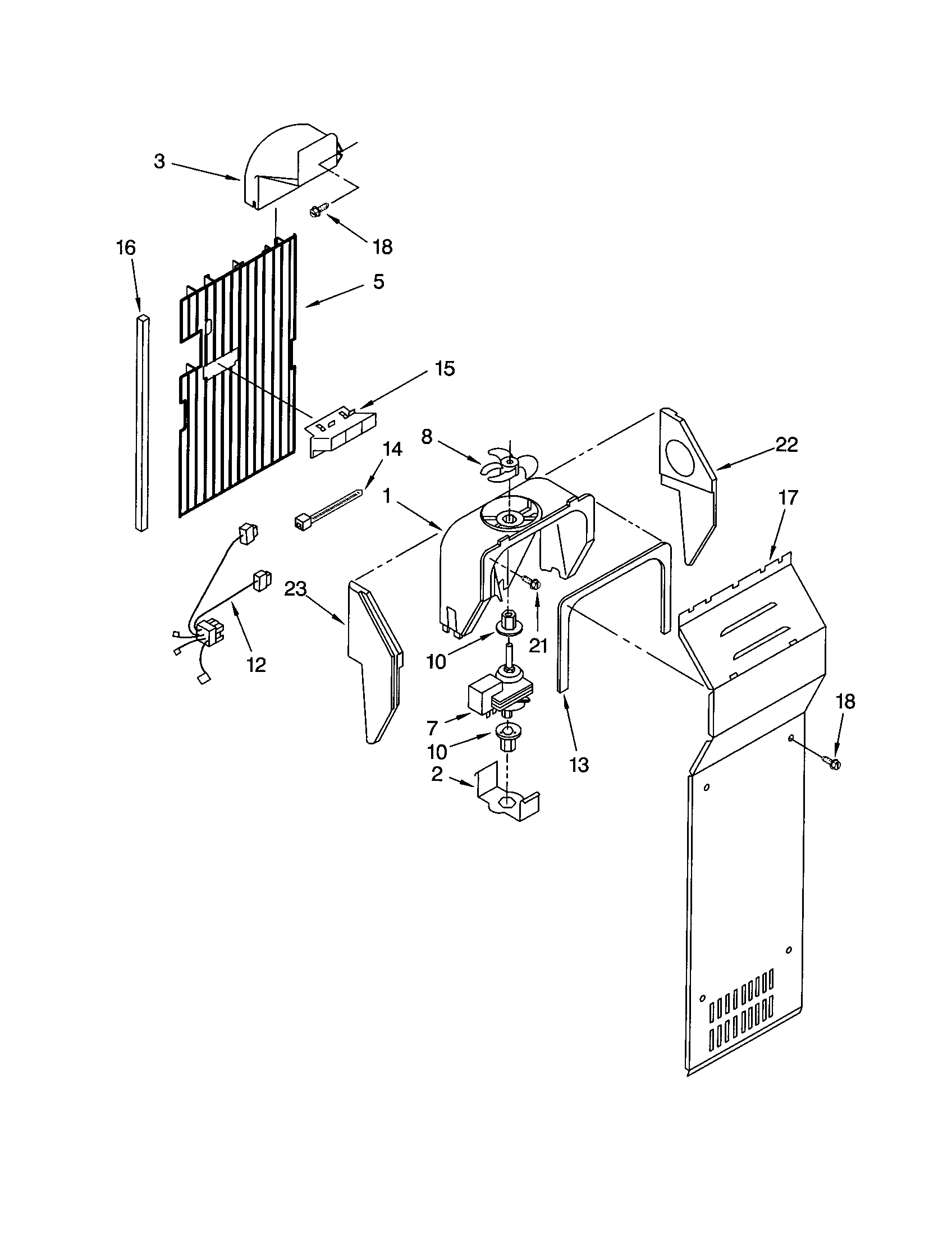 Kenmore 10651582200 air flow diagram