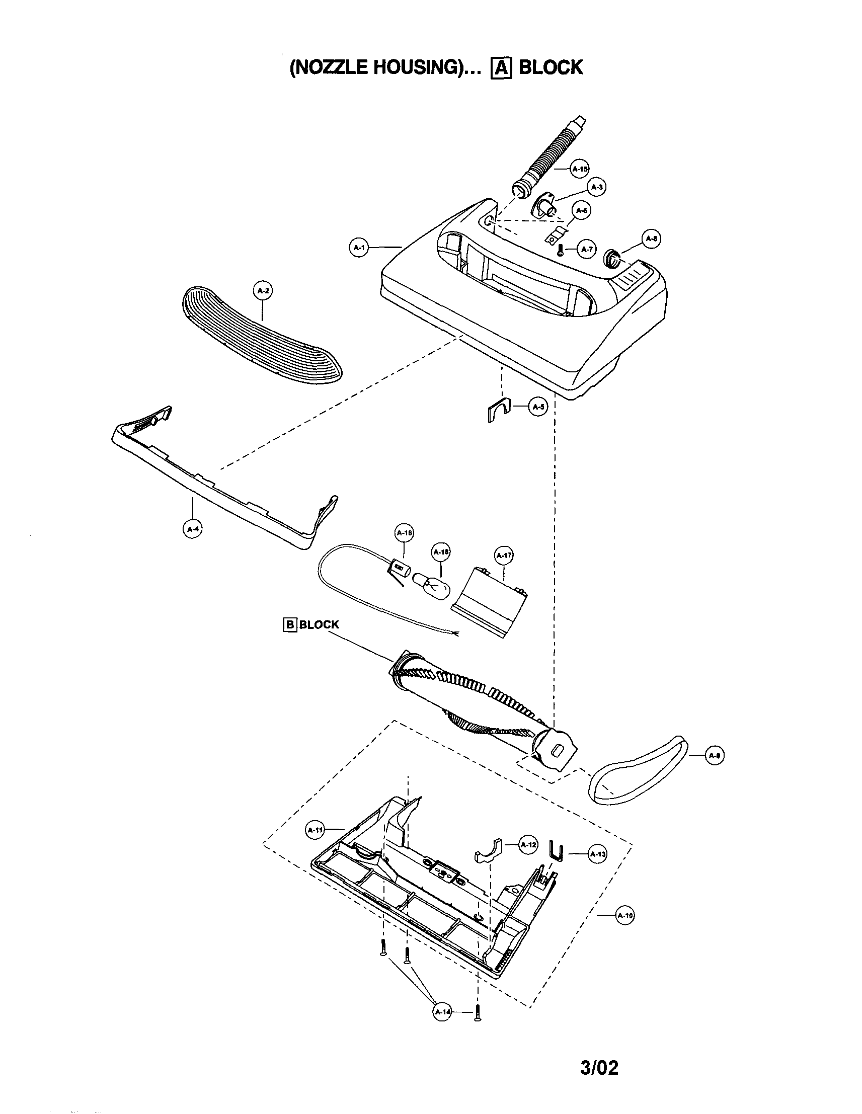 Panasonic MC-V5730-00 nozzle housing diagram