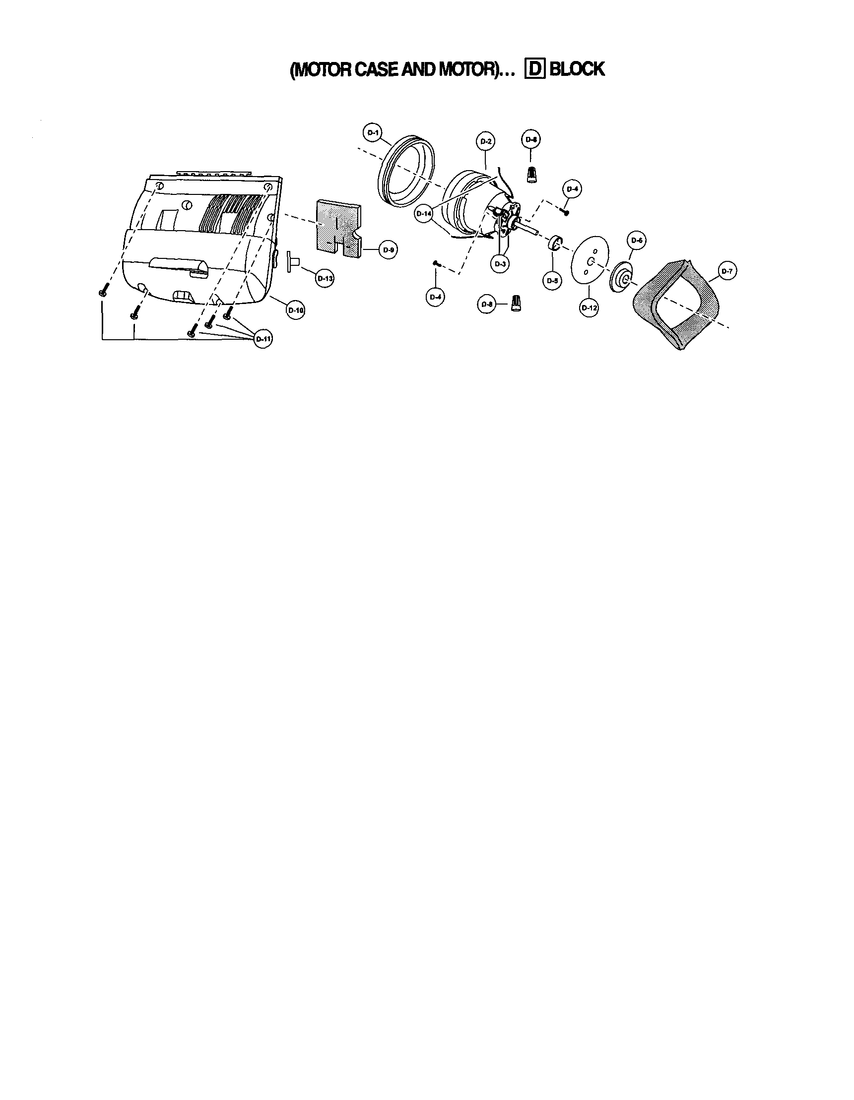 Panasonic MC-V5730-00 motor case and motor diagram