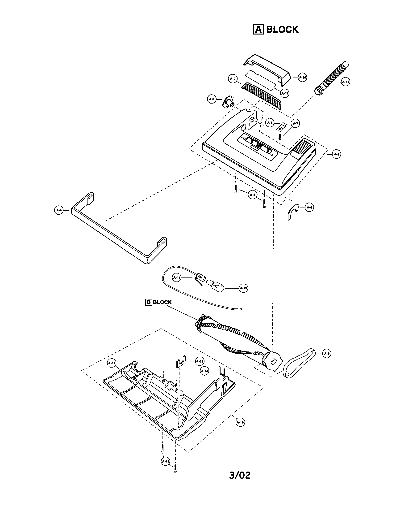 Panasonic MC-V5340 nozzle housing diagram