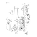 Panasonic MC-V5107 motor housing/motor/hanlde/body diagram