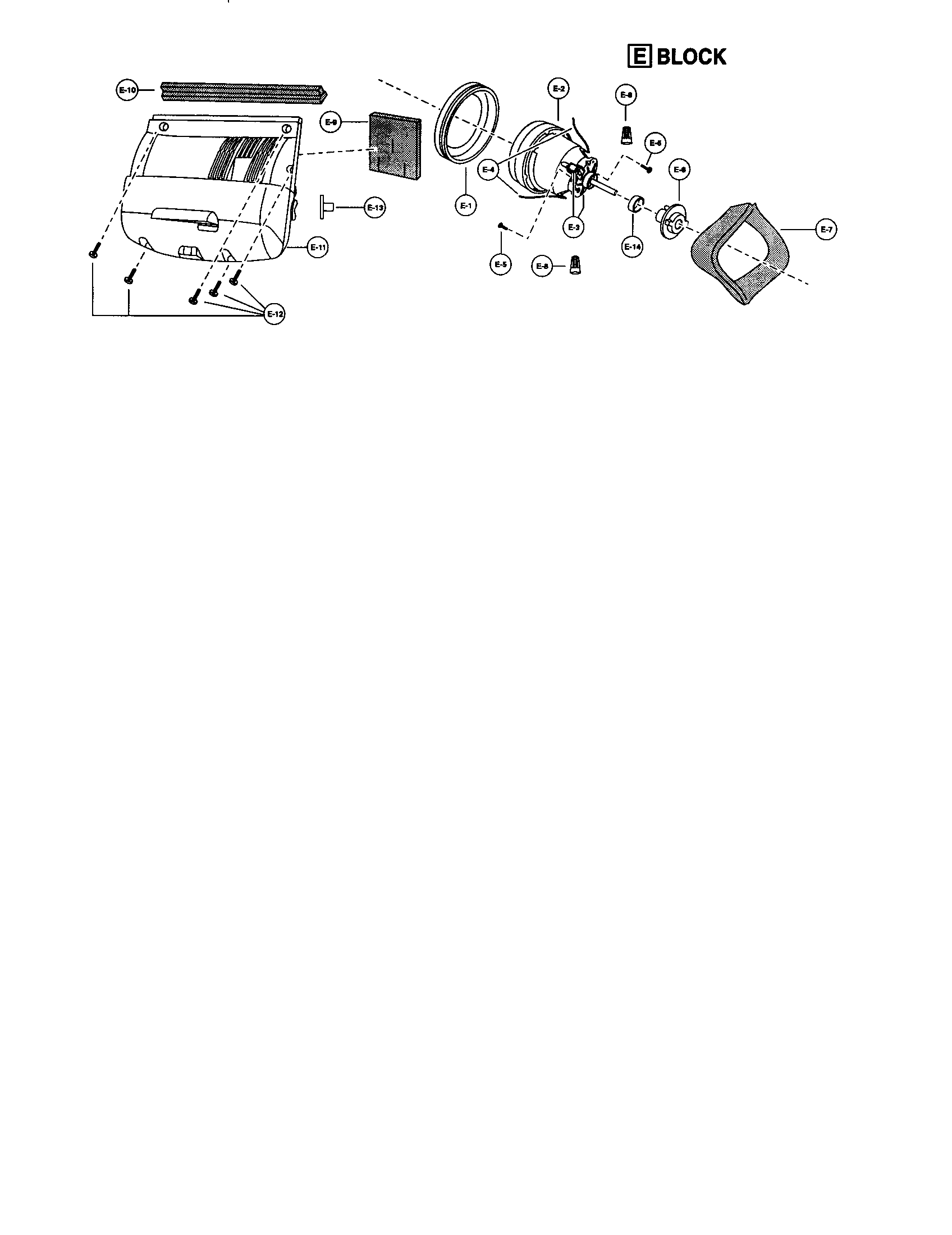 Panasonic MC-V6980 motor case and motor diagram