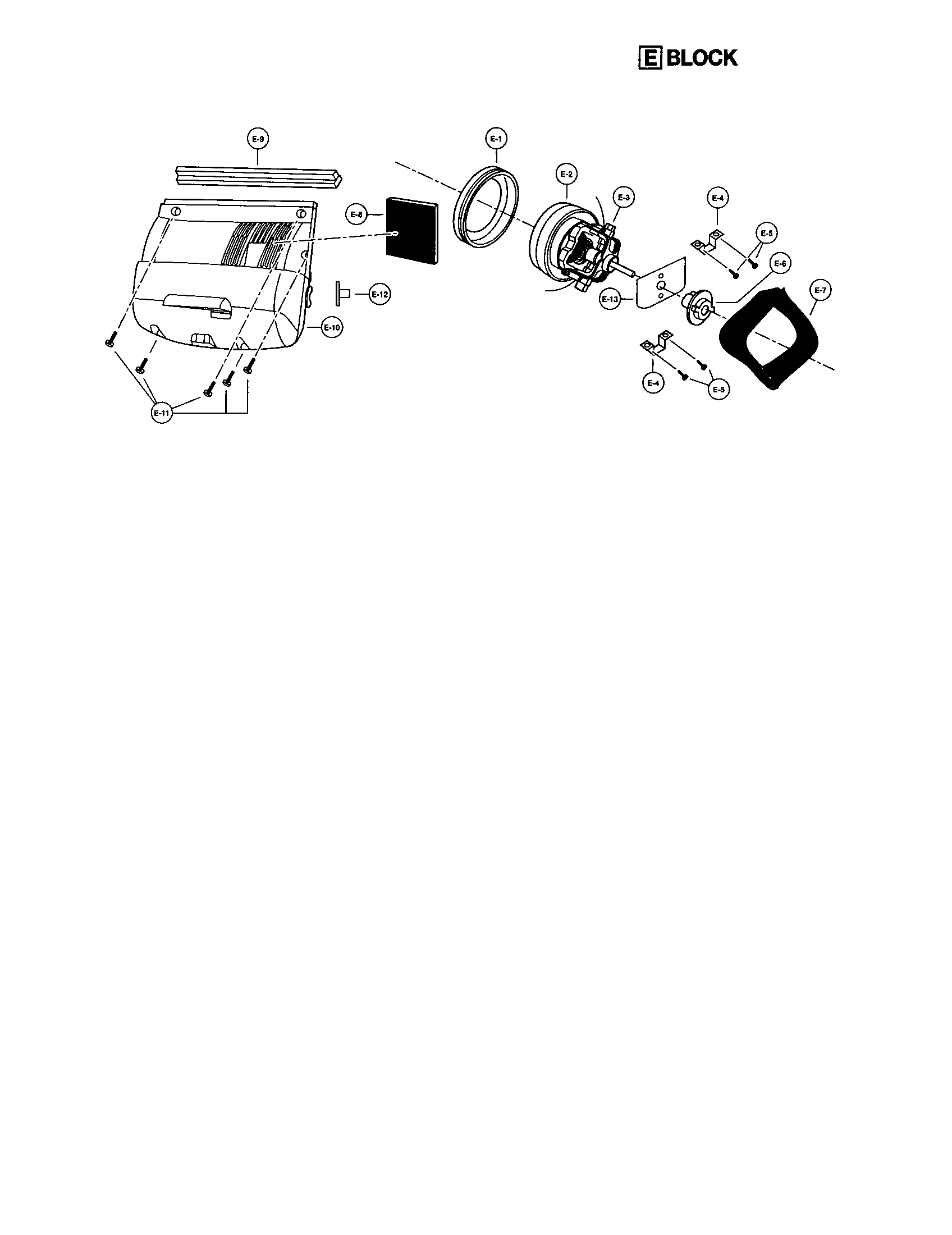 Panasonic MC-V6840 motor case and motor diagram