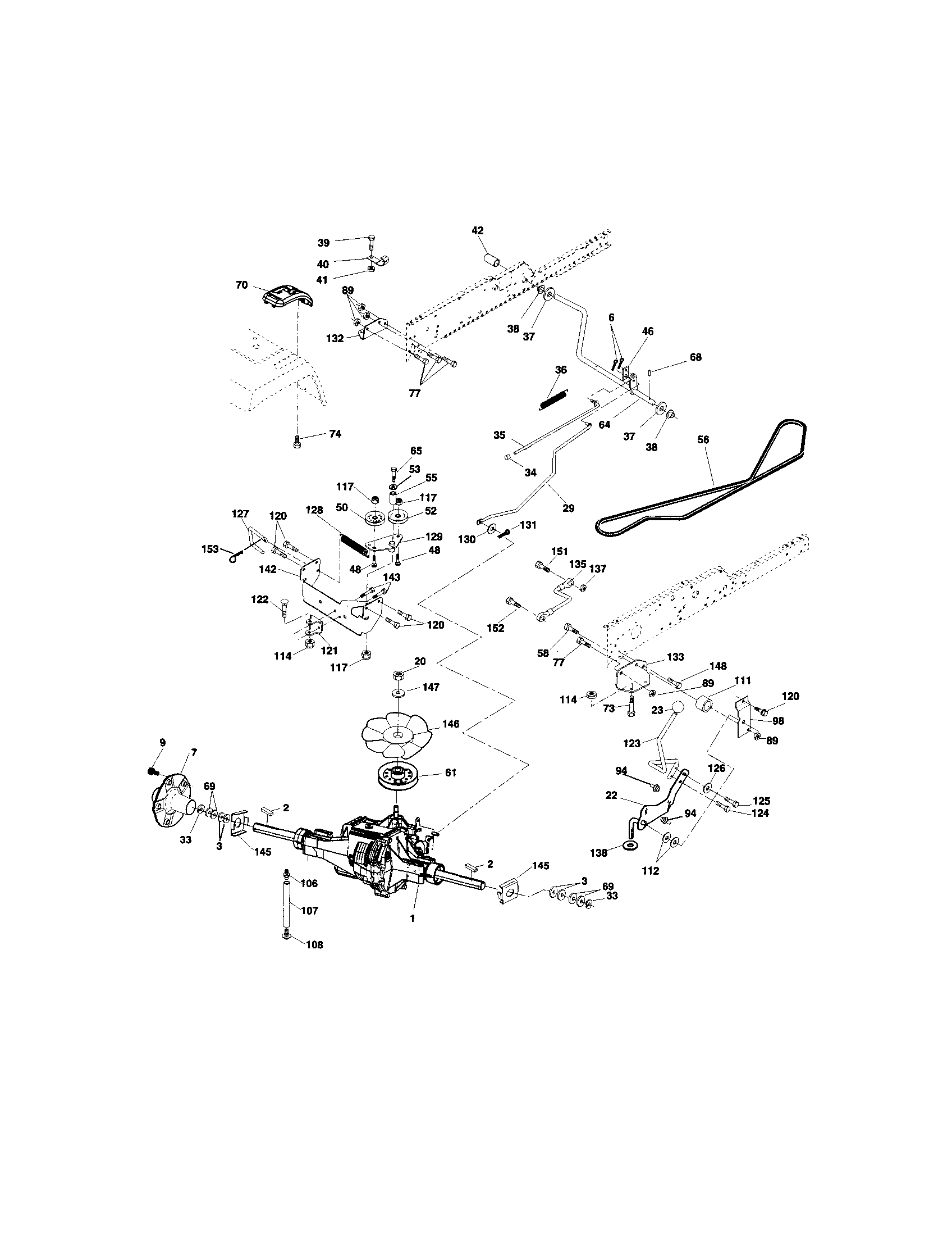 Craftsman 917275044 ground drive diagram
