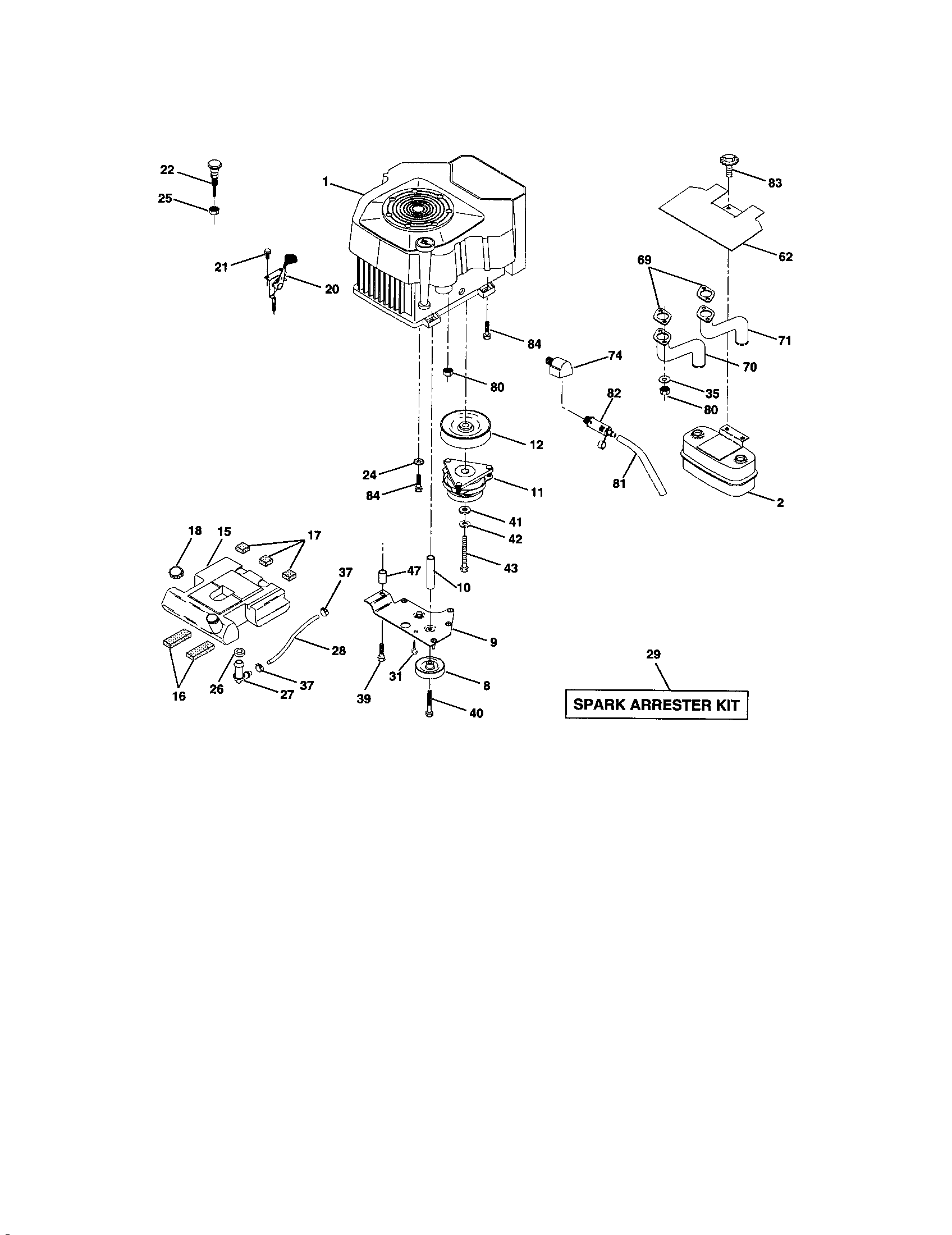 Craftsman 917275044 engine diagram