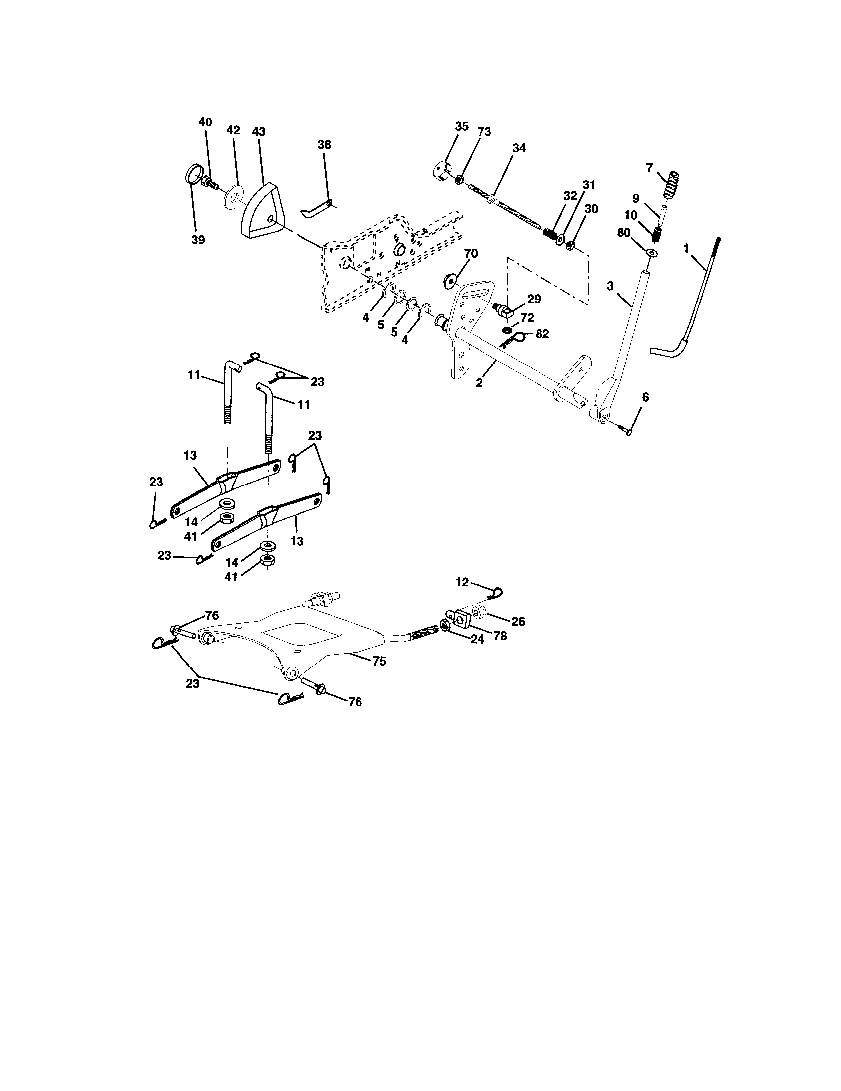 Craftsman 917275044 lift assembly diagram