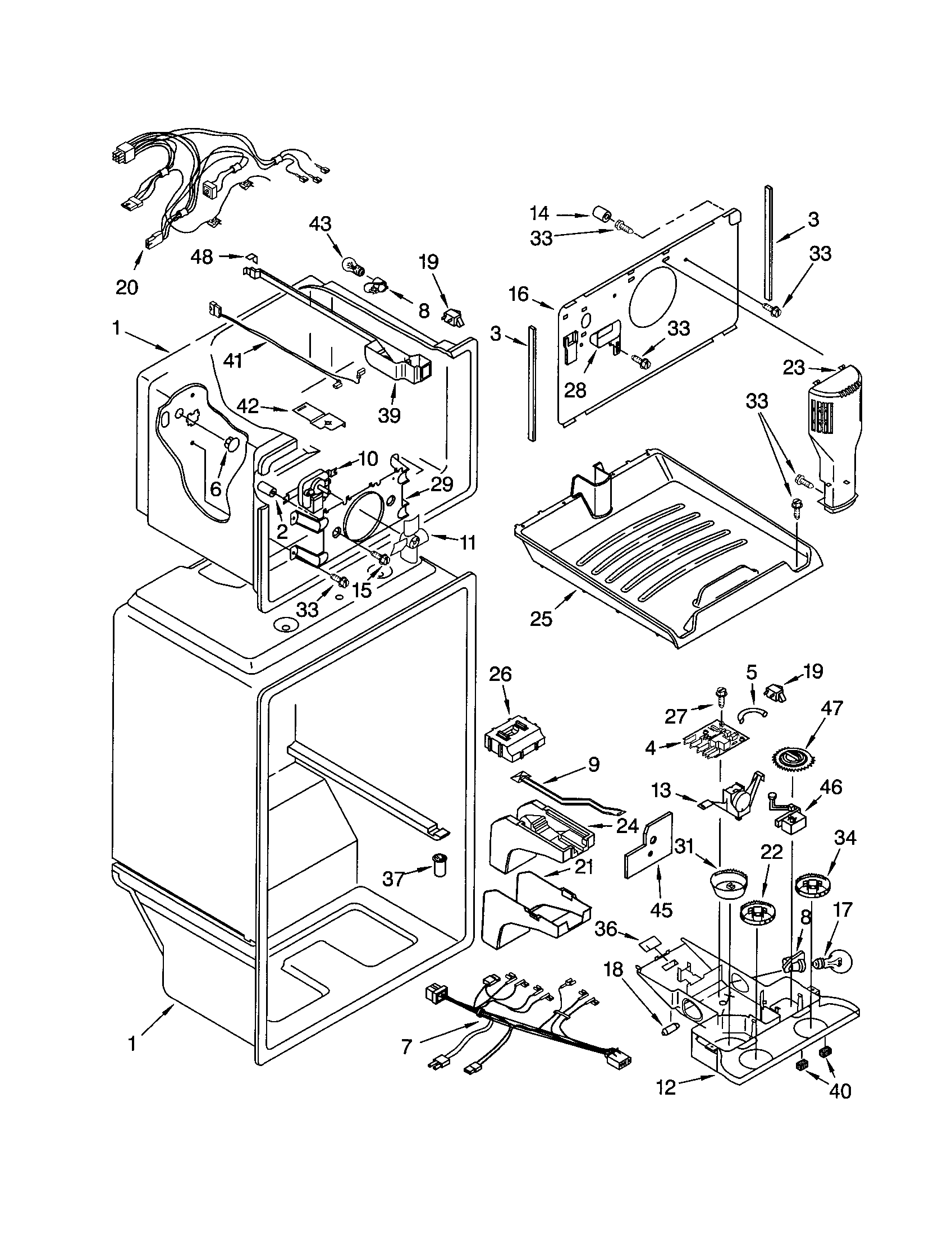 Kenmore 10661282101 liner diagram