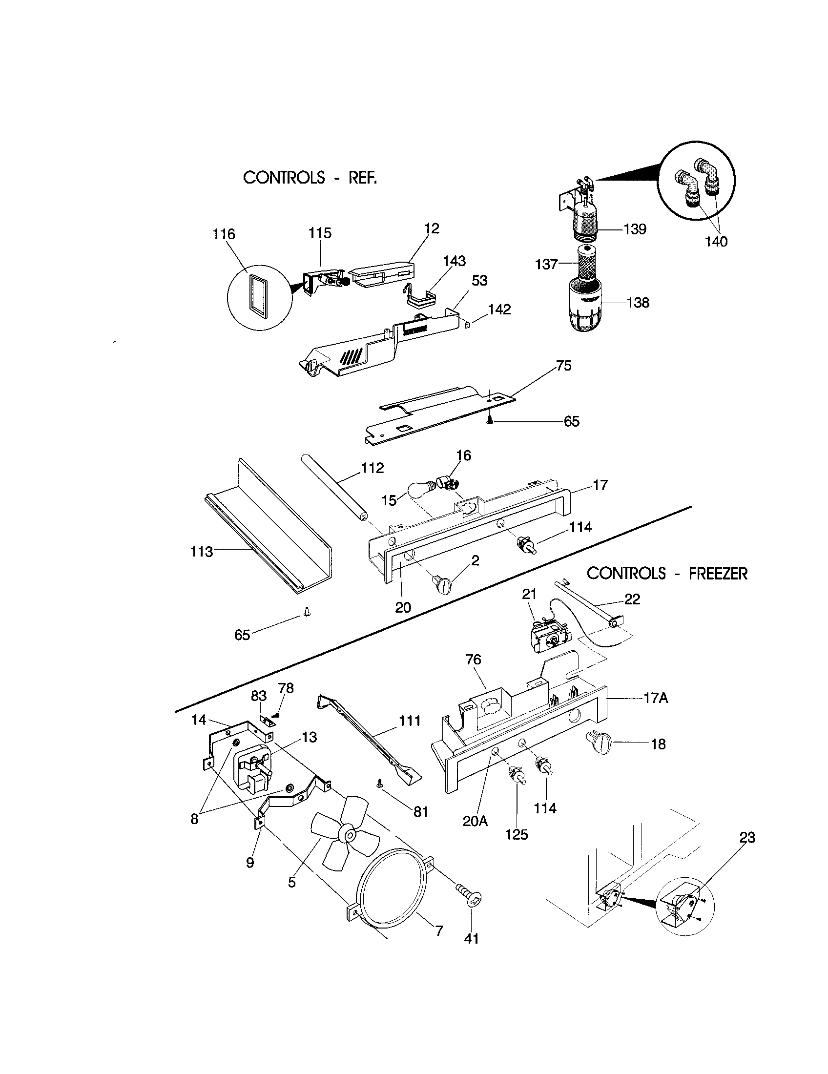 Frigidaire FRS26ZGGD5 controls diagram